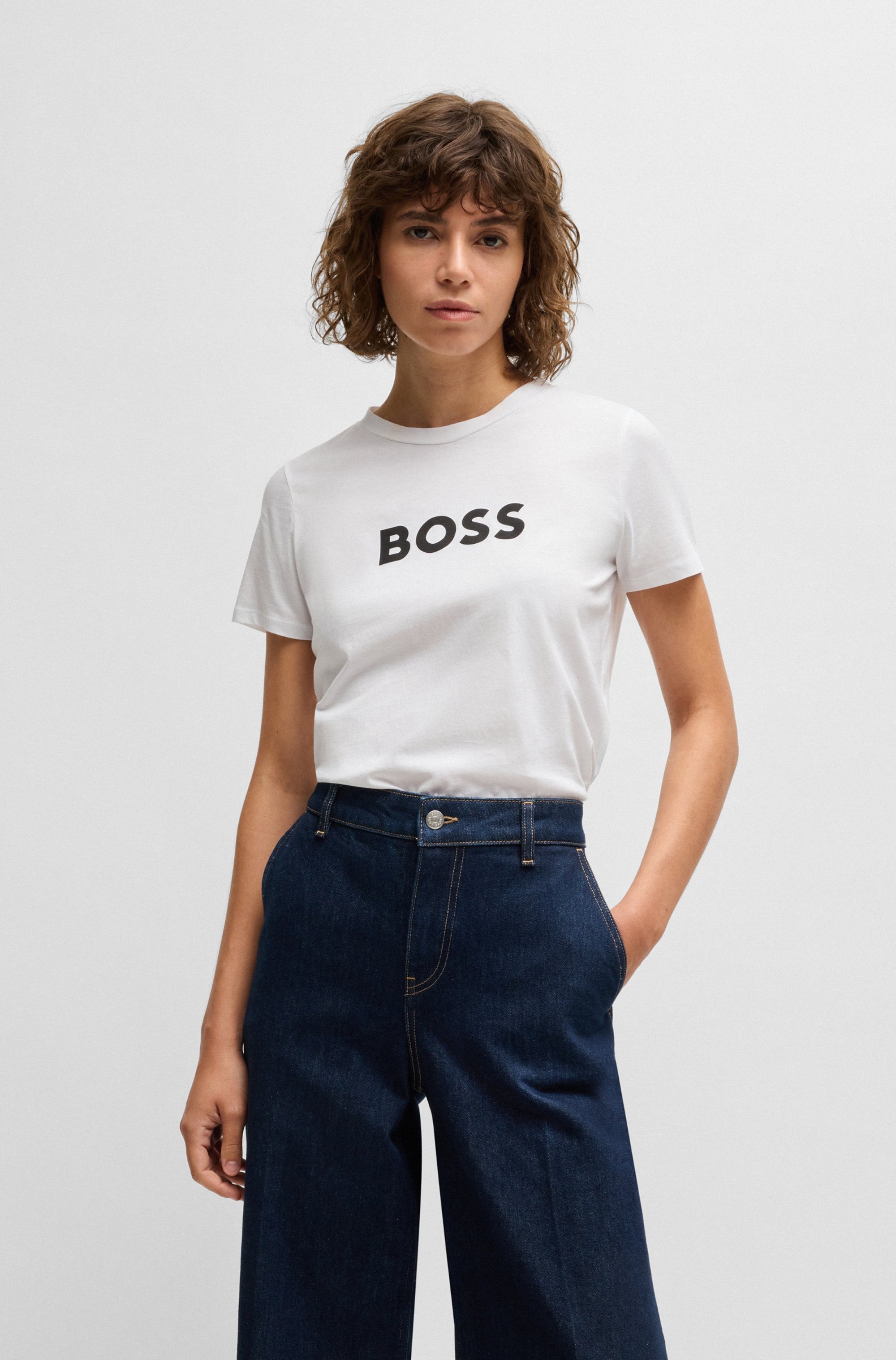BOSS ORANGE T-Shirt "Elogo Premium Damenmode", mit BOSS-Schriftzug günstig online kaufen