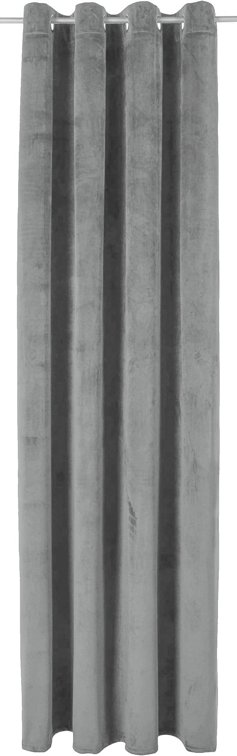 Leonique Gardine »Velvet-Leonique«, (1 St.), Samt, blickdicht, monochrom, inkl. Raffhalter, verschiedene Größen