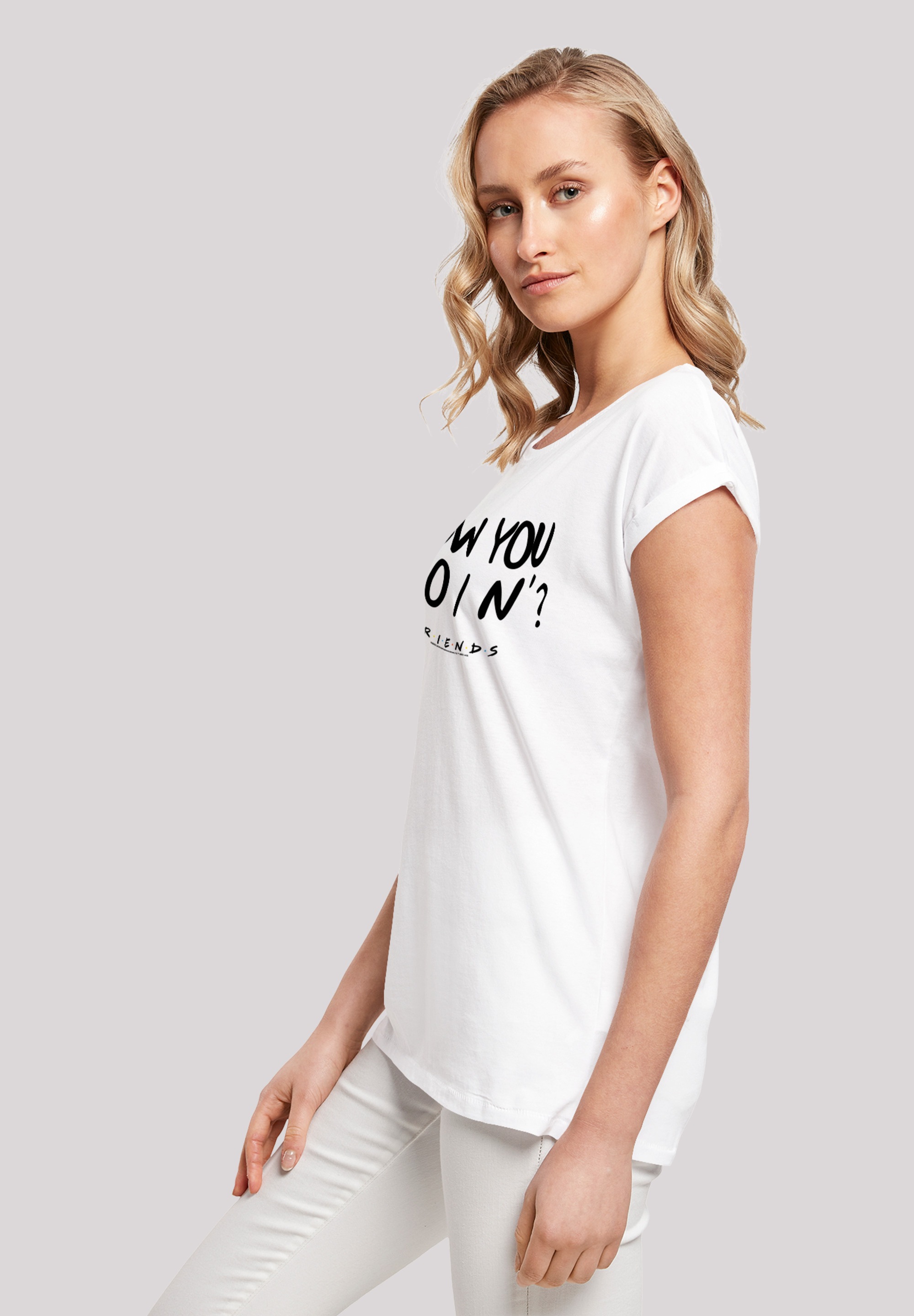 F4NT4STIC T-Shirt »FRIENDS TV Serie How You Doin?«, Damen,Premium Merch,Regular-Fit,Kurze Ärmel,Bedruckt