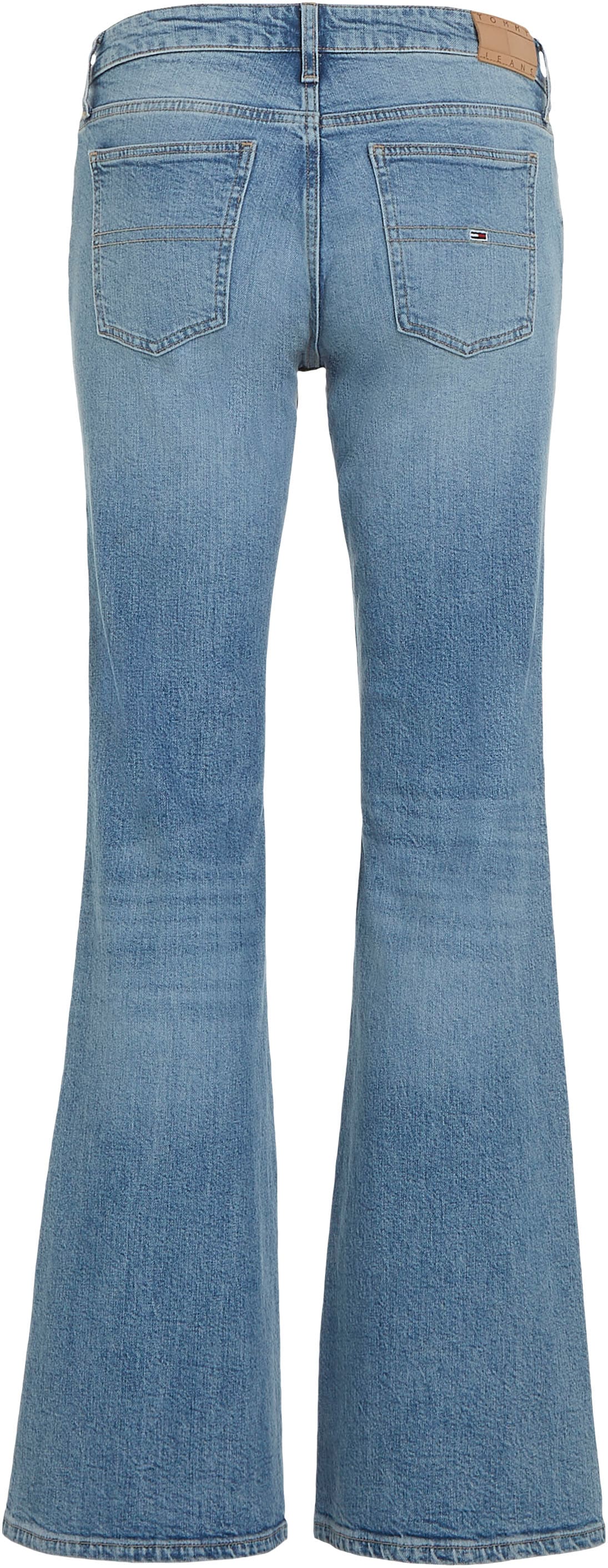 Tommy Jeans Bequeme Jeans »Sophie Low Wais Flare Wide«, mit Ledermarkenlabel