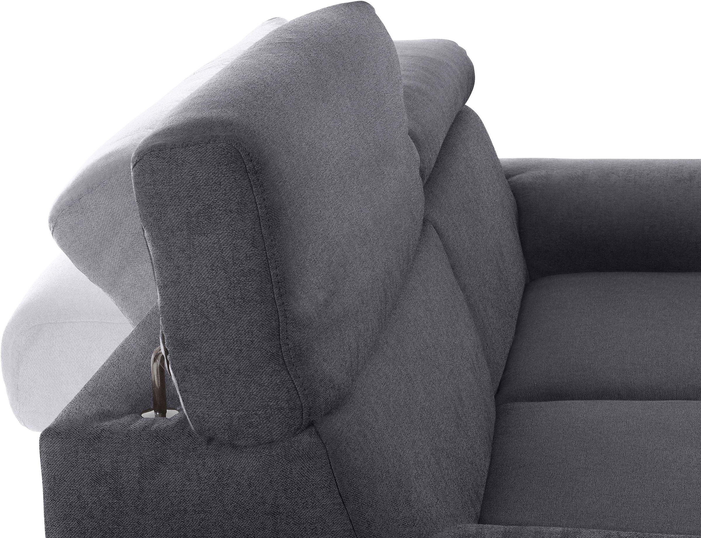 DOMO collection 2,5-Sitzer »Mira inklusive Kopfteilverstellung für mehr Wohlfühlkomfort«, elegant und modern, komfortabel, frei im Raum stellbar
