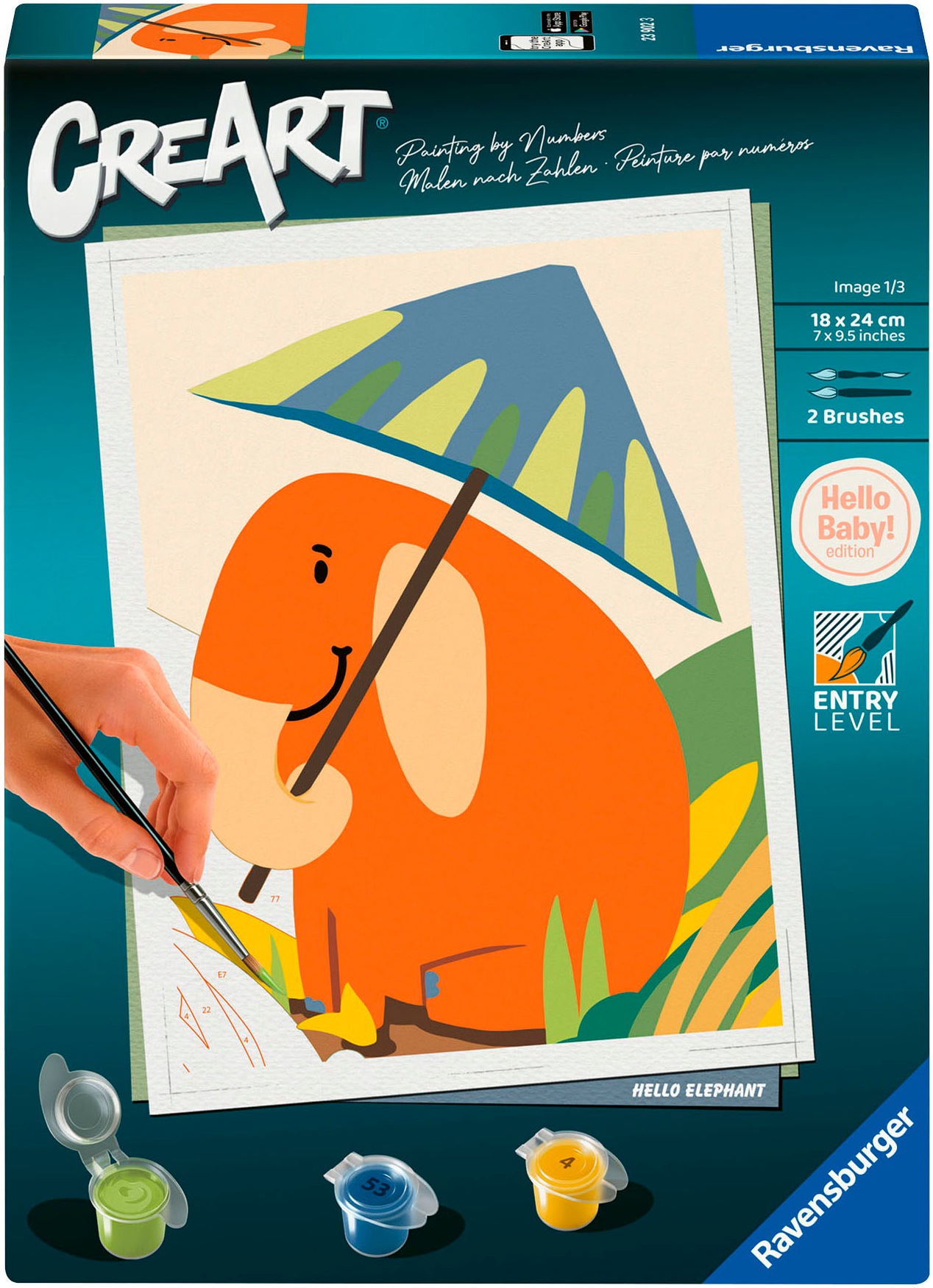 Ravensburger Malen nach Zahlen »CreArt, Hallo Elefant«, Made in Europe