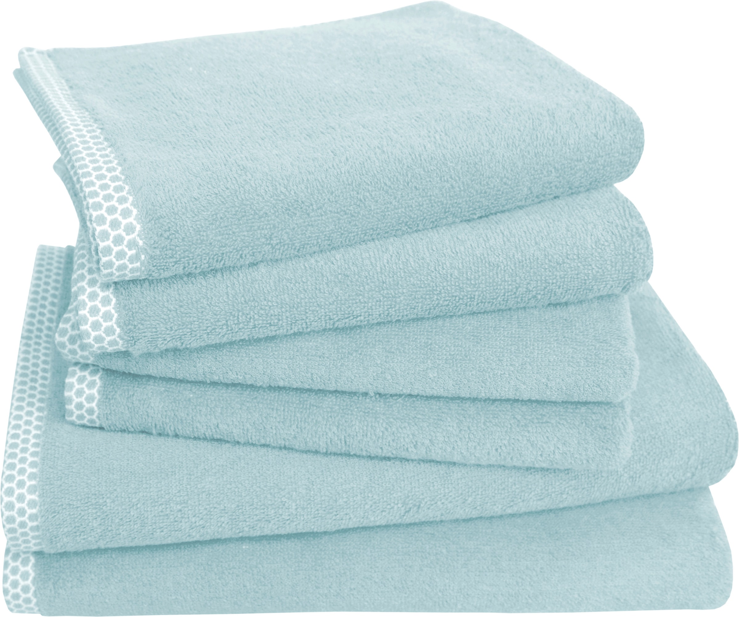 Dyckhoff Handtuch Set "Pure Natural Uni" Set 6 Frottier BIO Baumwolle, GOTS