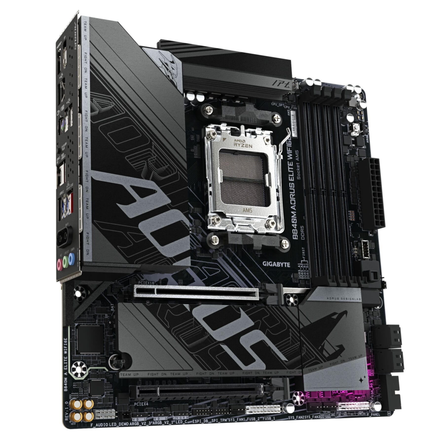 Gigabyte Mainboard »B840M AORUS ELITE WIFI6E Mainboard – AMD Ryzen 9000 Prozessoren, 10+2+«