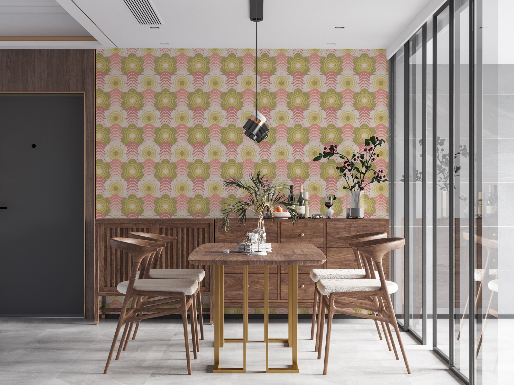 A.S. Création Vliestapete »Retro Chic florale Tapete Mustertapete Retro Blumen«, matt, Vintage Vliestapete für Schlafzimmer Küche Wohnzimmer Floral Design