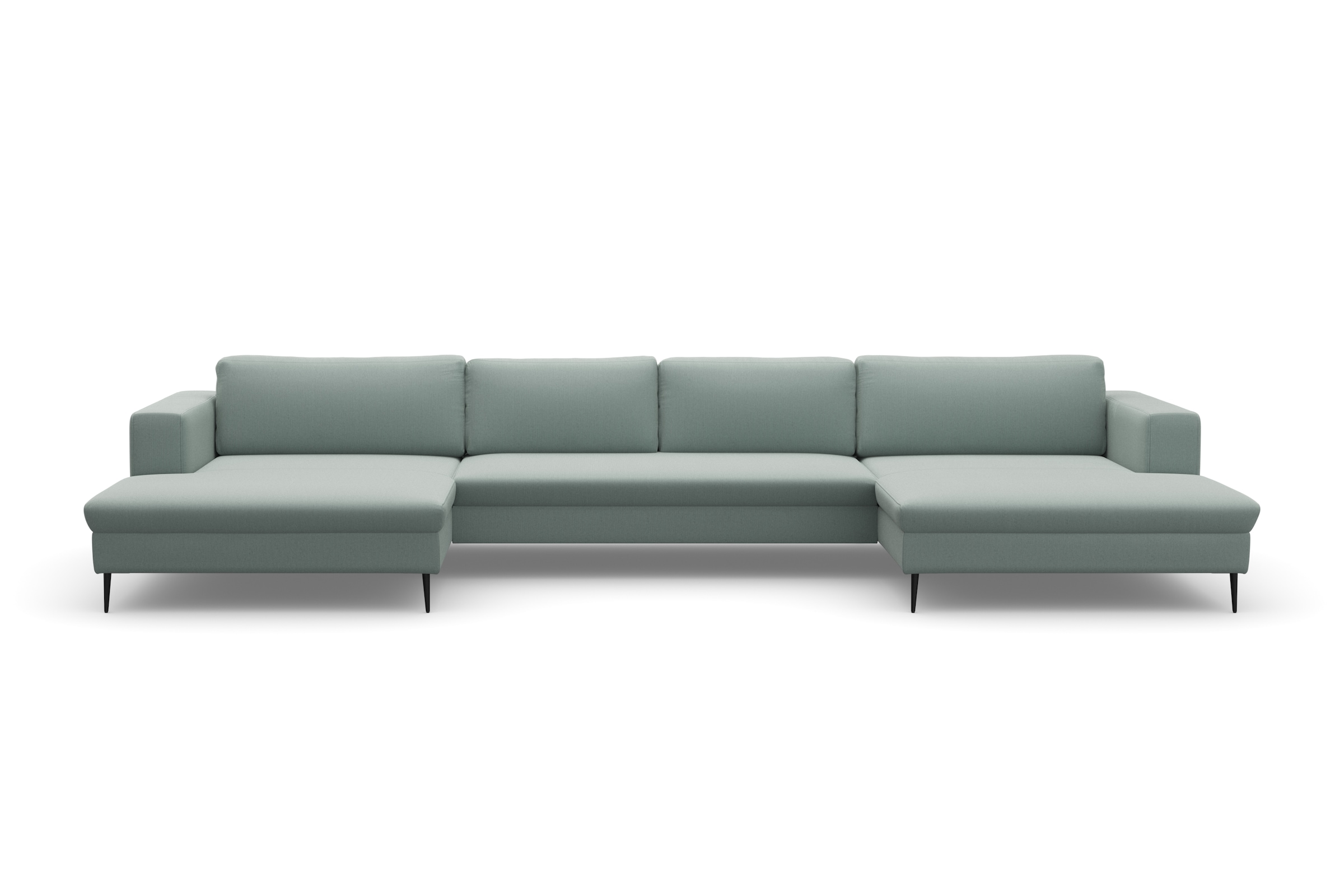 DOMO collection Wohnlandschaft »Modica U-Form«, XXL, in moderner Optik mit, 2 großzügigen Recamieren, auch in Cord