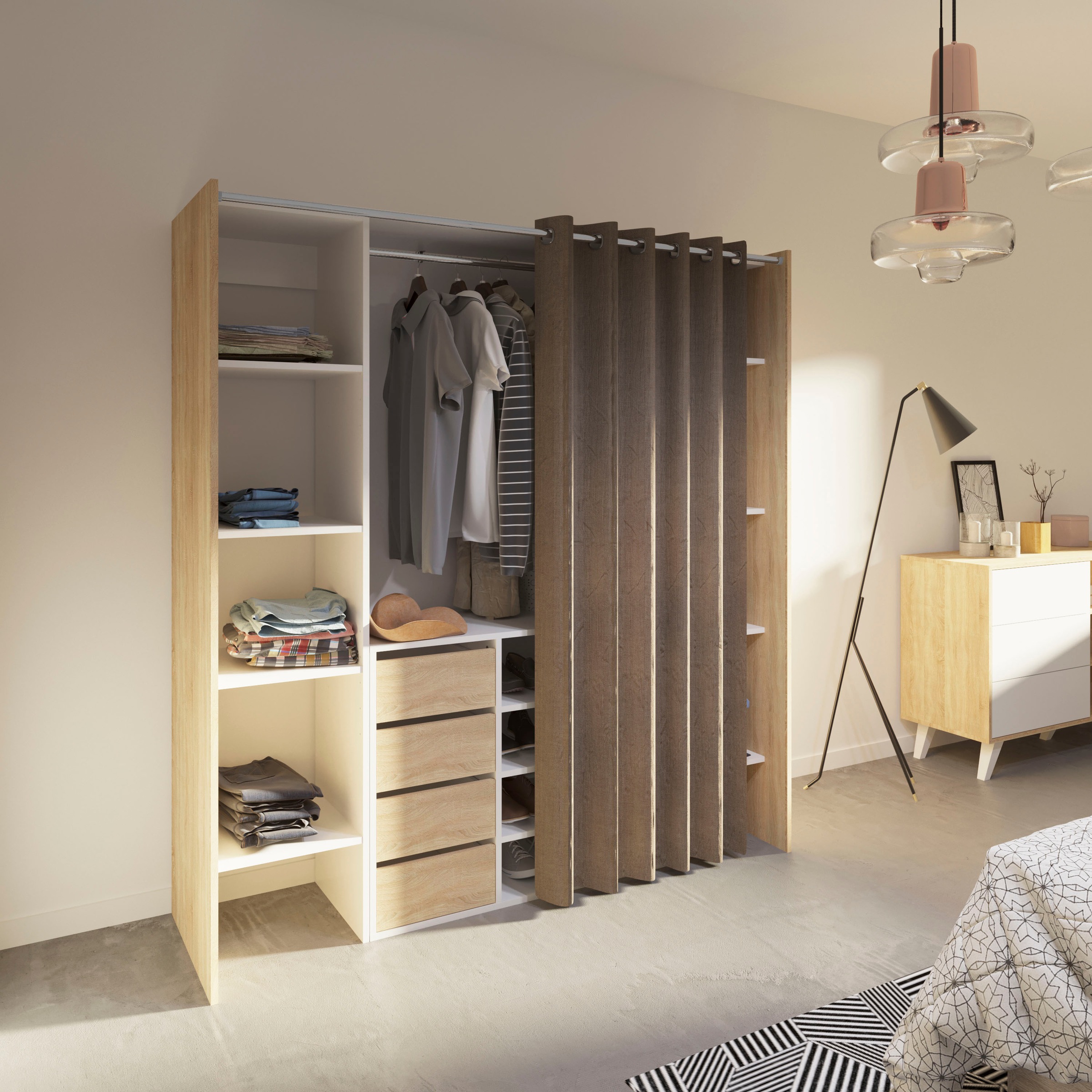 TemaHome Kleiderschrank "TOM", ausziehbar auf 185,3 cm günstig online kaufen