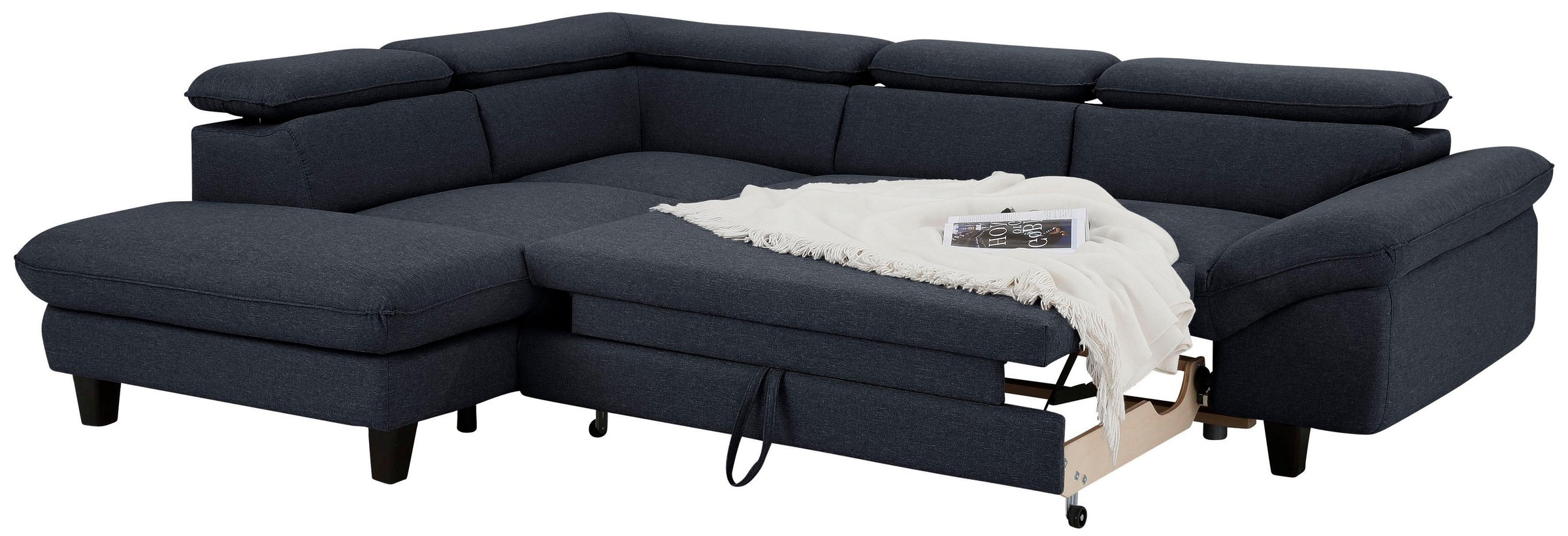 Home affaire Ecksofa »Pilot L-Form«, mit Kopfteilverstellung, wahlweise mit Bettfunktion & Bettkasten