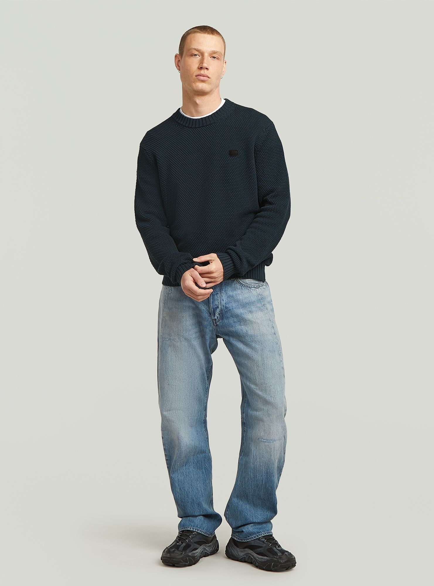 G-STAR Longpullover »Strick mit Wabenstruktur«