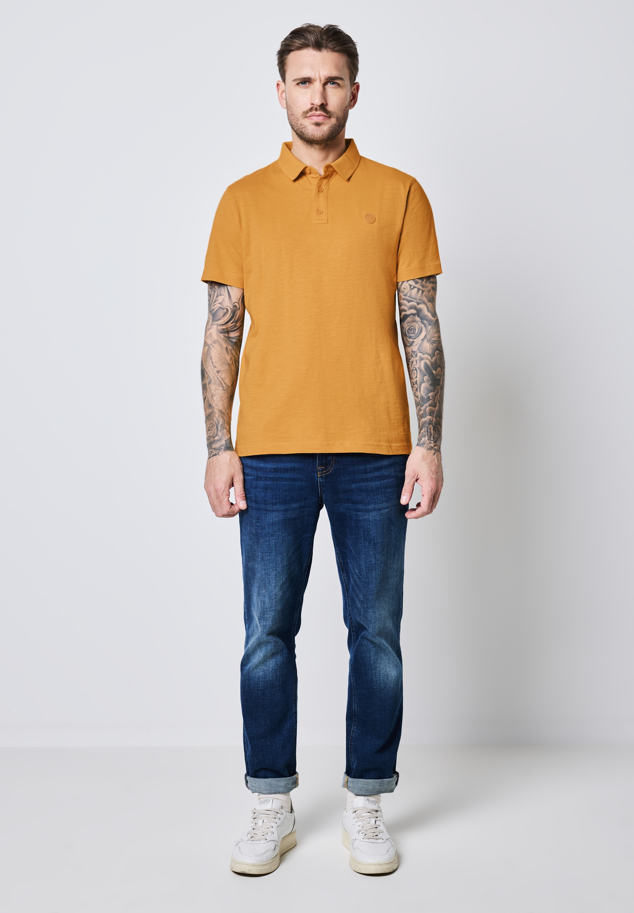 STREET ONE MEN Poloshirt, aus reiner Baumwolle