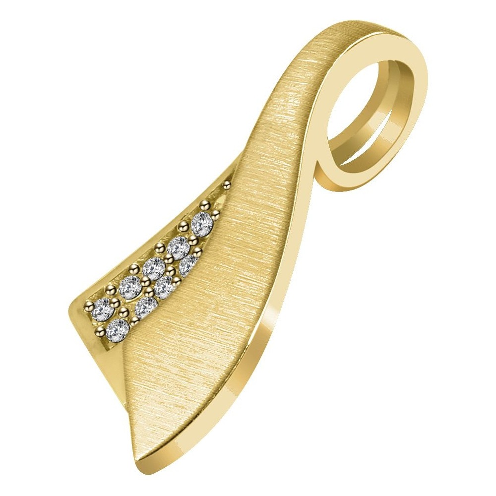 ADELIA ́S Damen Kettenanhänger "Damen Anhänger aus 333 Gold mit Zirkonia", Gelbgold 333gold, Gelbgold 333, Schmuckanhänger, Zum Verschenken – passend