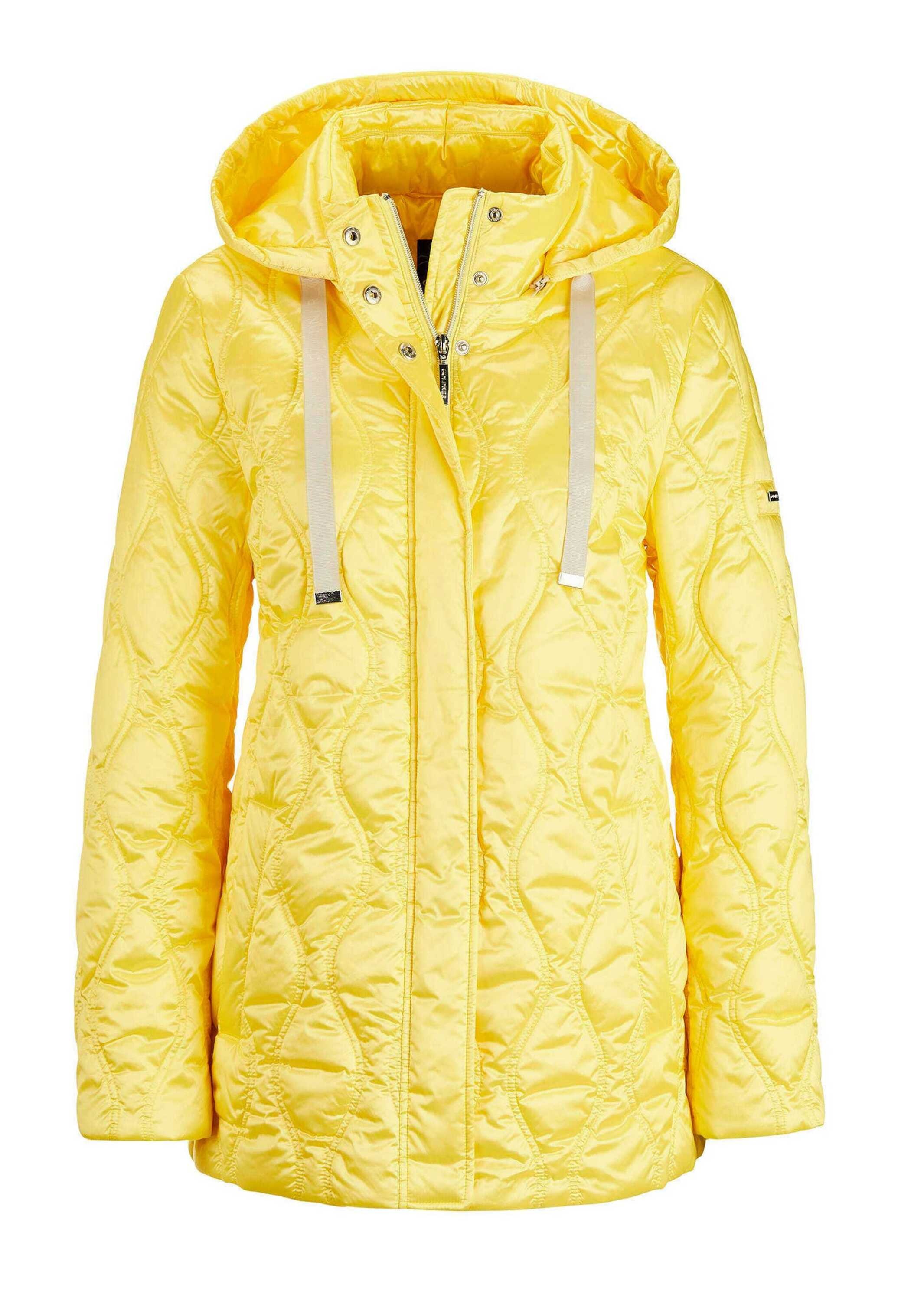 GOLDNER Damen Kurzjacke "Kurzgröße Herbstjacke Damen, wellige Steppung", gelb, Gr. 22, Obermaterial: 60% Polyester PES. 40% Polyamid PA., Jacken, Mit