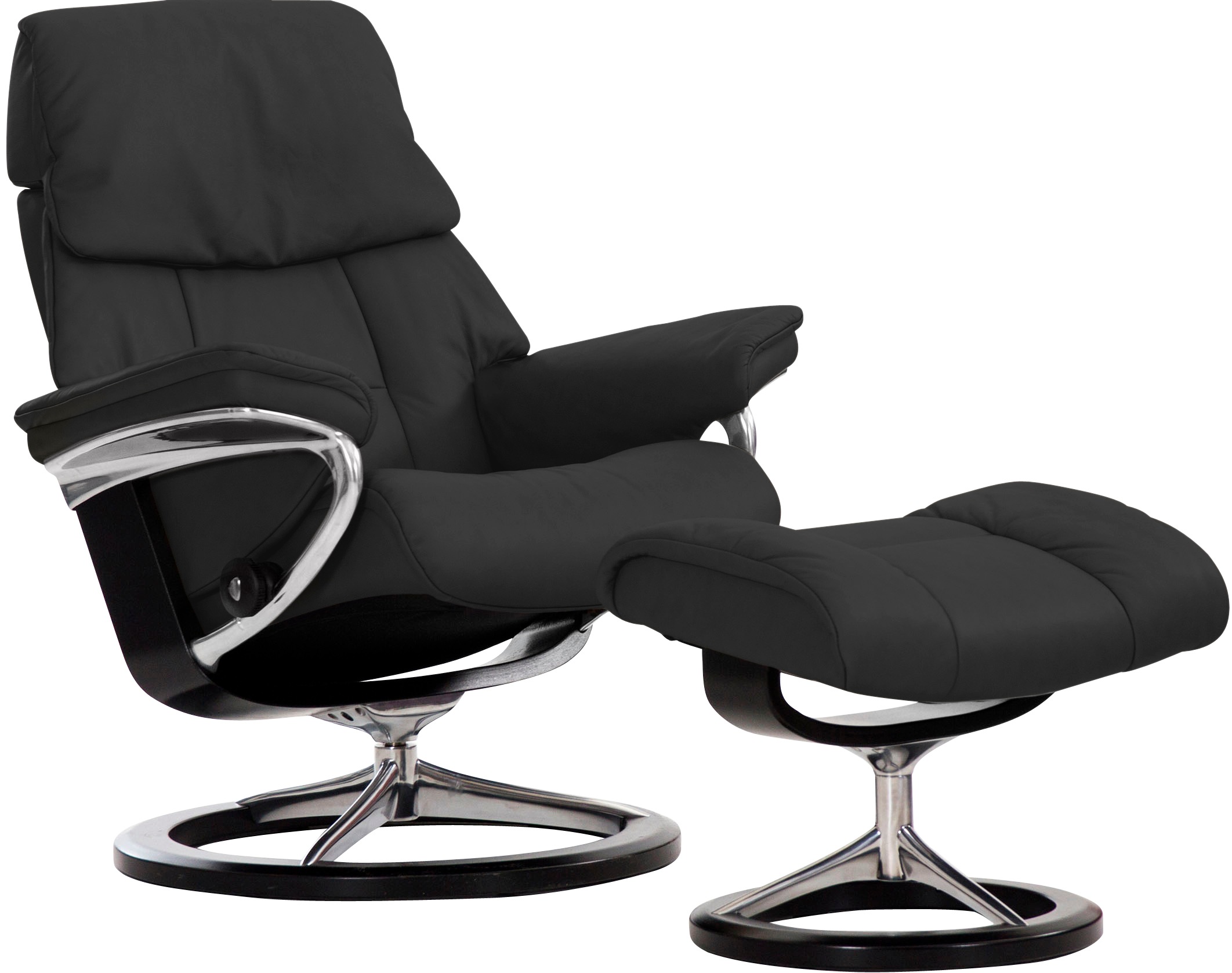 Thumbnail - Stressless Relaxsessel "Ruby" mit Signature Base, Größe L, Gestell Eiche, Wenge, Braun & Schwarz