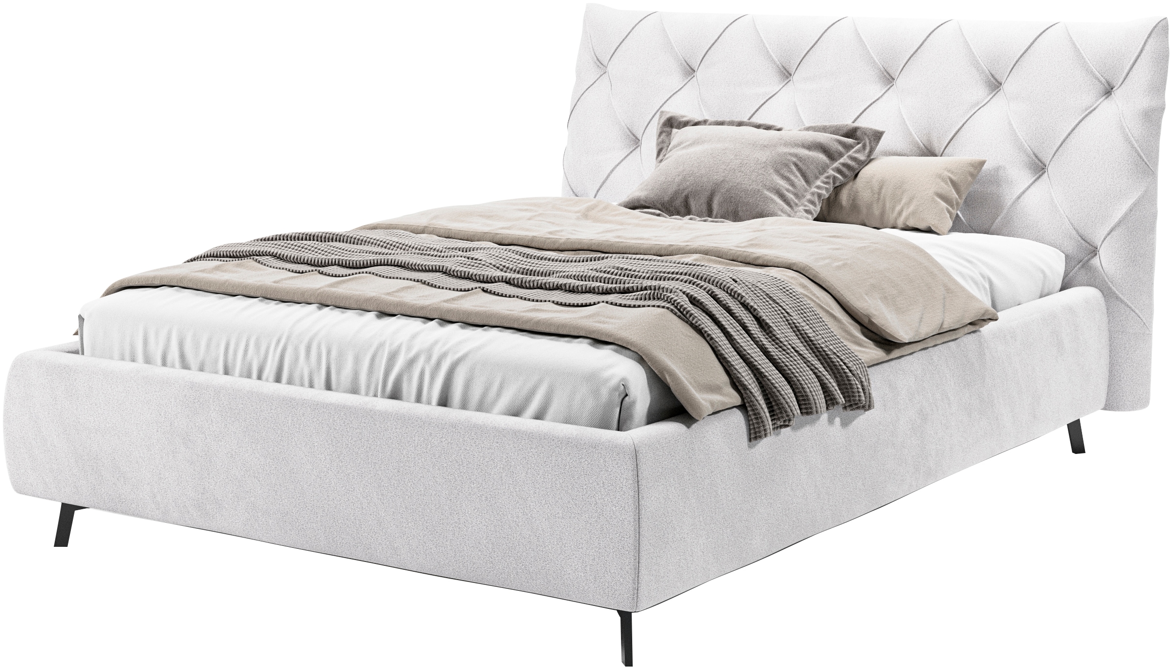 Home affaire "Elloree, in 4 Breiten bis 200cm, auch in Leder" Kopfteilhöhe 105 cm, belastbar bis 280 kg, auch in Überlänge 220cm