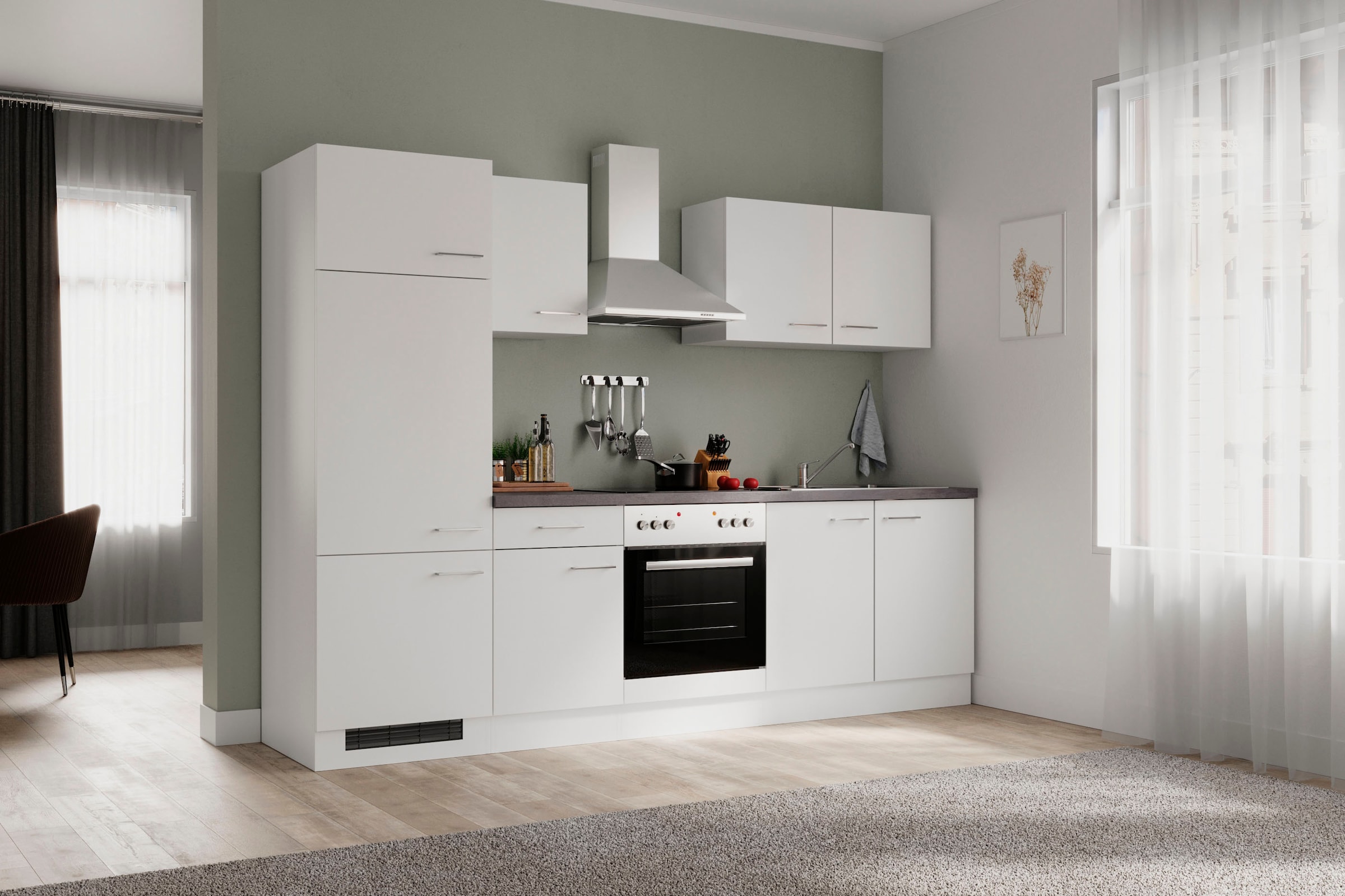 Flex-Well Küche »Kopenhagen«, wahlw. mit E-Geräten, Breite 270 cm