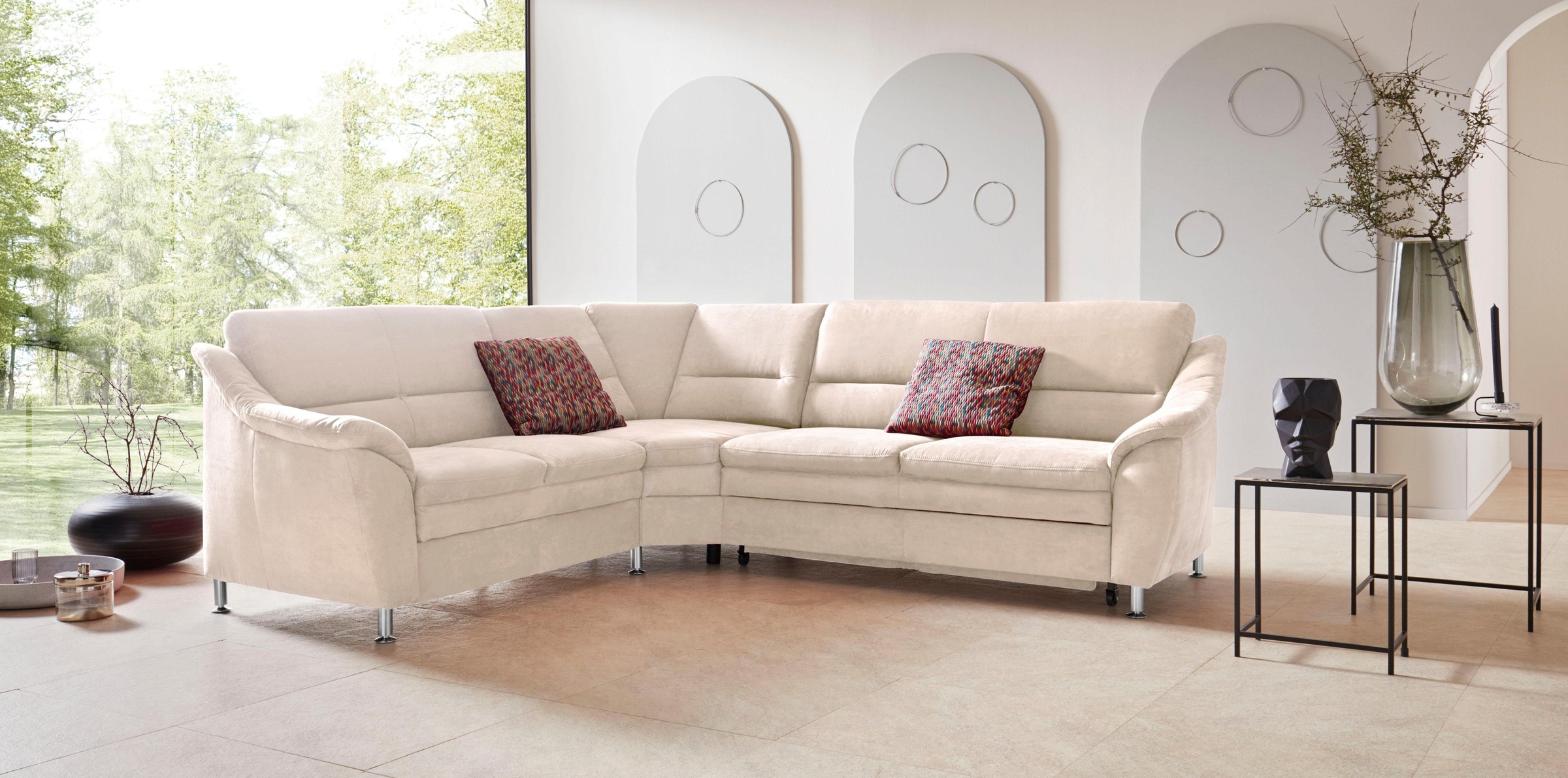 OTTO home Ecksofa "Cardoso L-Form" mit Trapezecke für mehr Sitzkomfort, wahlweise auch mit Schlaffunktion