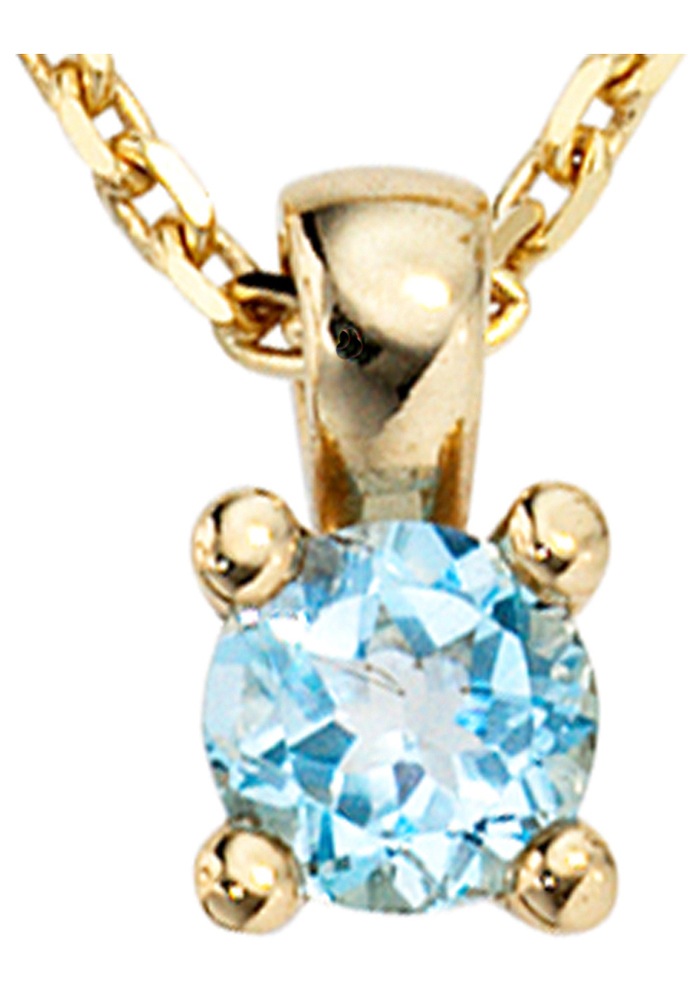 JOBO Kettenanhänger »Anhänger Goldanhänger 11 mm«  333 Gold mit Blautopas