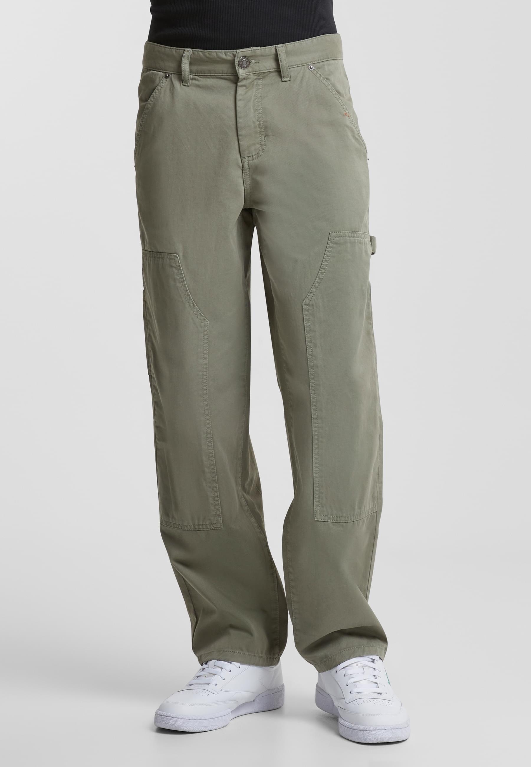 URBAN CLASSICS Stoffhose »Urban Classics Herren Twill Double Knee Pants«, (1 tlg.)