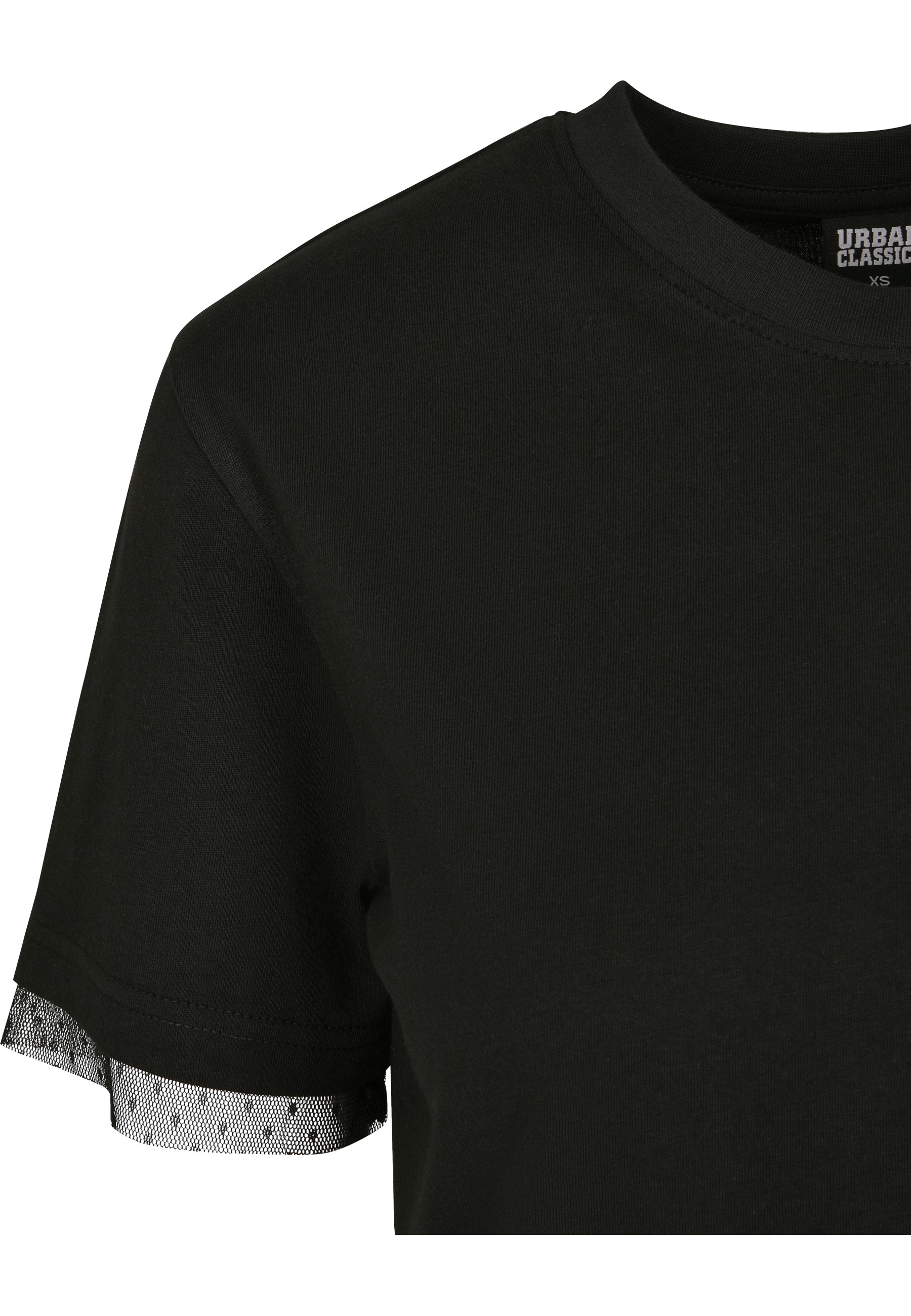 URBAN CLASSICS Shirtkleid »Urban Classics Damen Ladies Boxy Lace Hem Tee Dress« 1 Stk. tlg.