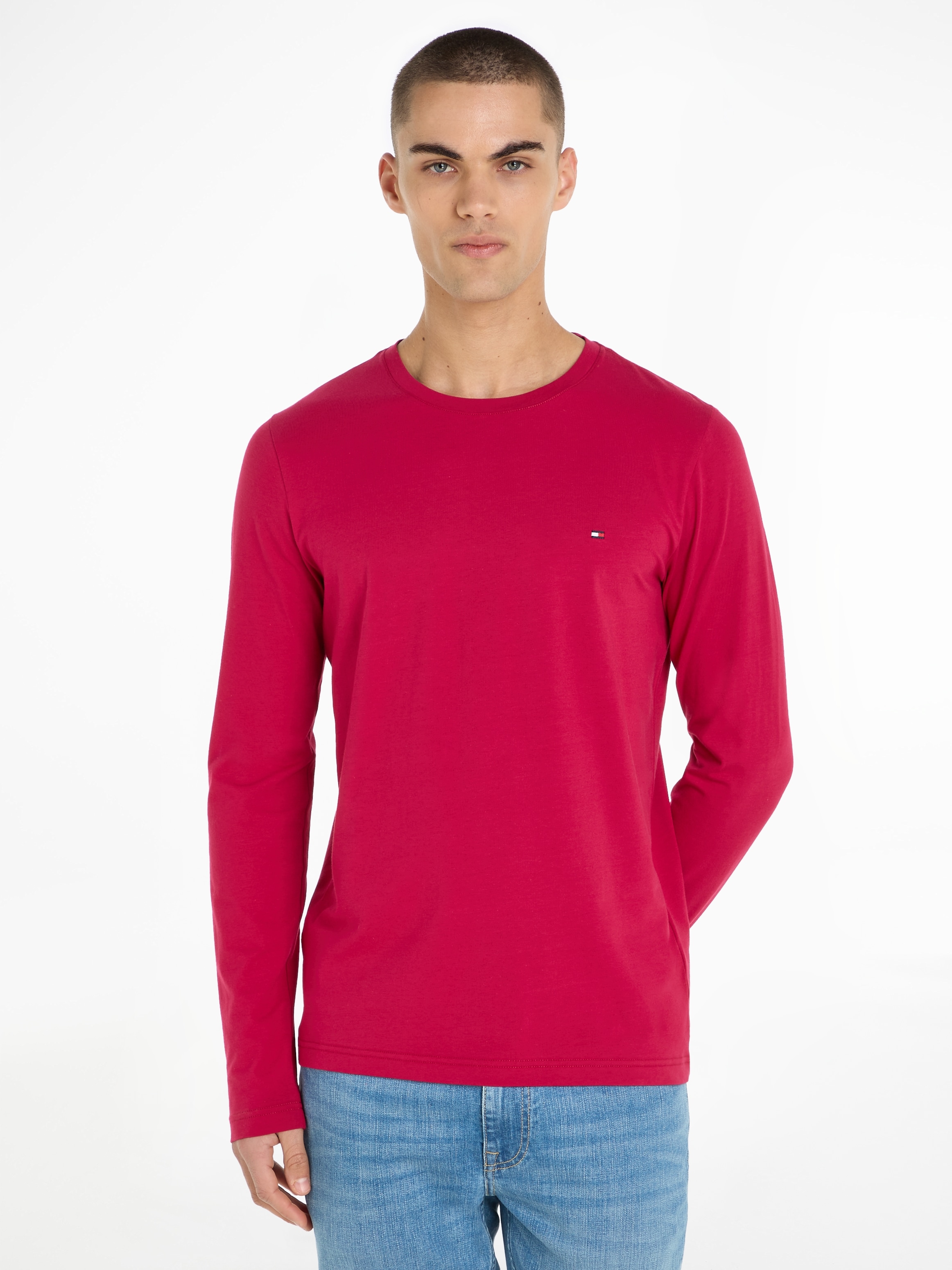 Tommy Hilfiger Langarmshirt "STRETCH SLIM FIT LONG SLEEVE", aus biologische günstig online kaufen