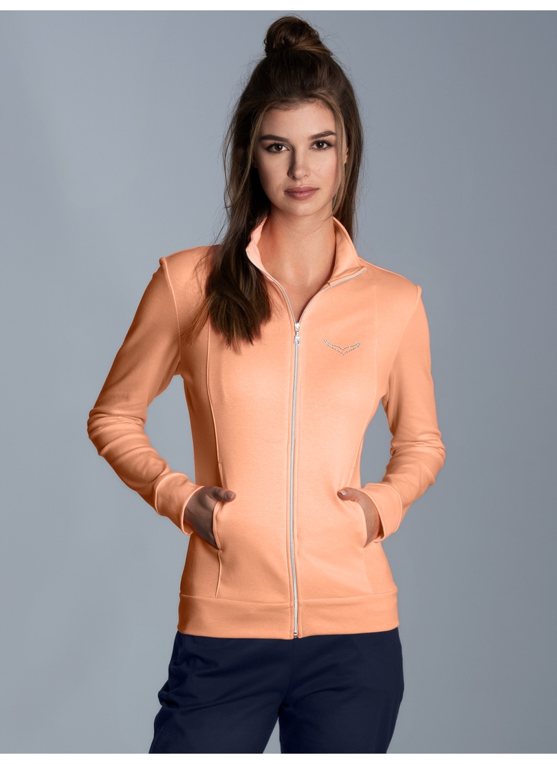 Sweatjacke »TRIGEMA Jacke veredelt mit Kristallsteinen«