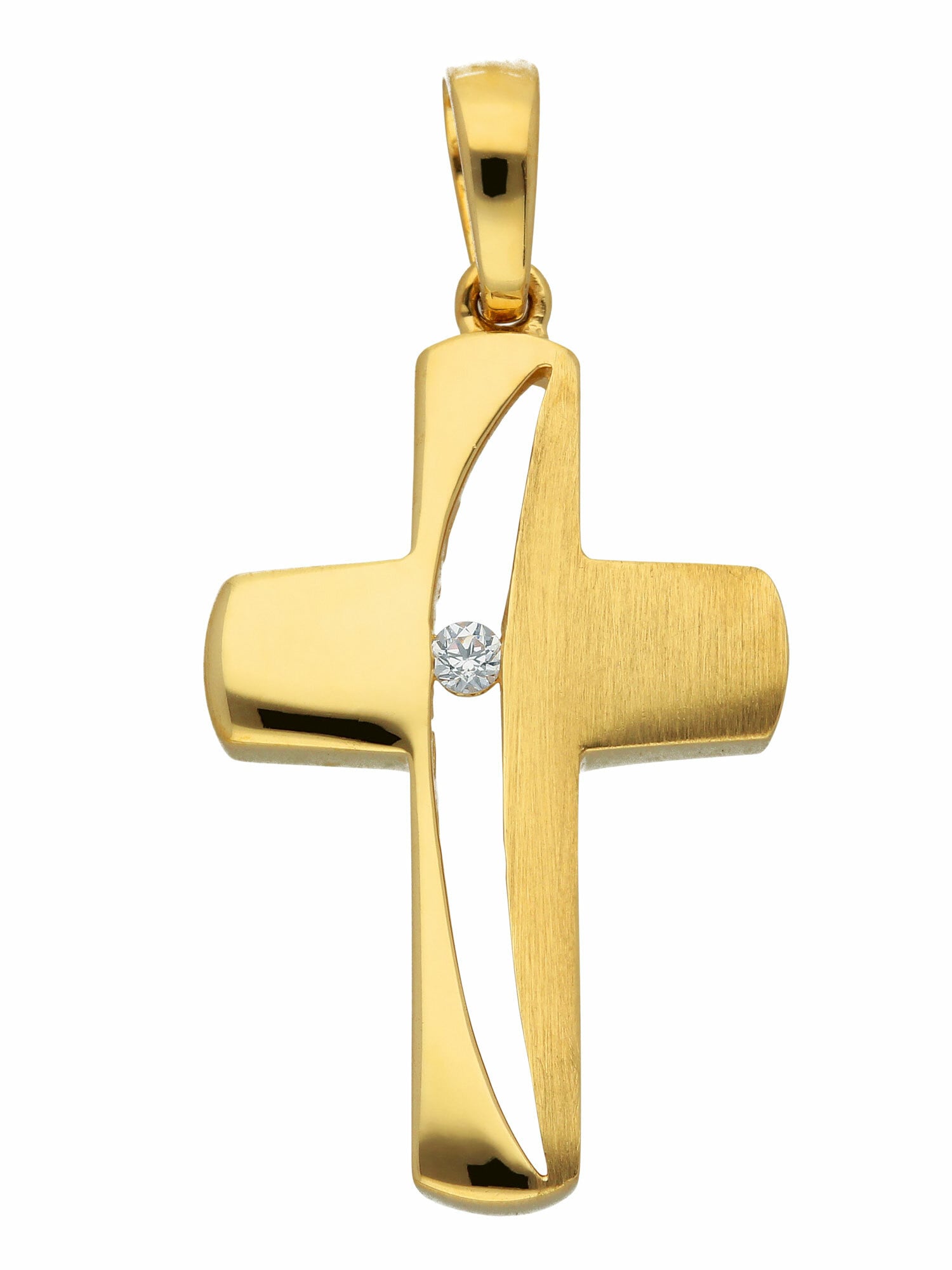 Adelia´s Kettenanhänger »333 Zirkonia Herren | für Goldschmuck mit Kreuz Anhänger Zirkonia«, kaufen BAUR & Gold online mit Damen