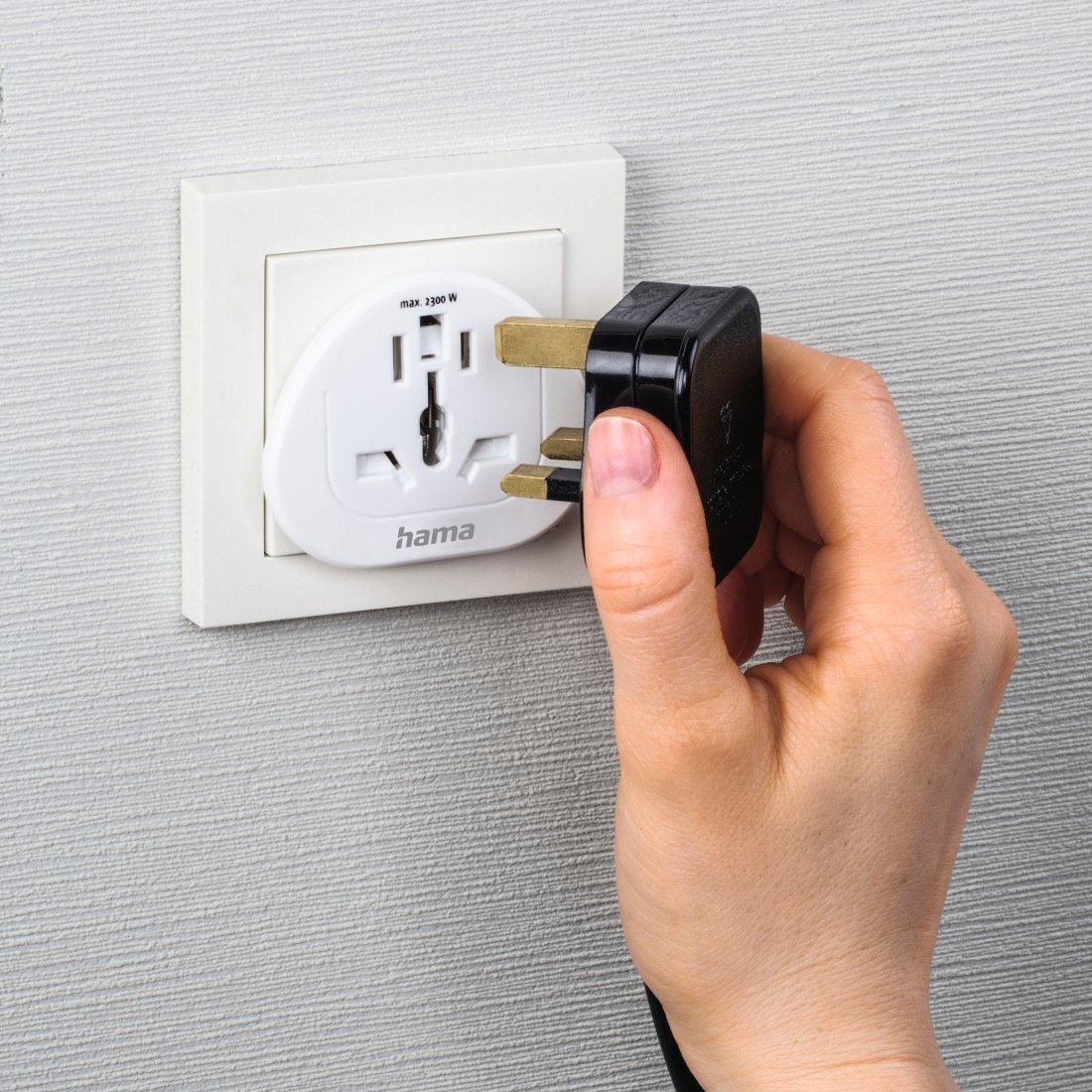 Hama Reiseadapter »Reiseadapter Typ E und F, 3  polig, universal, Welt nach Europa, Weiß«