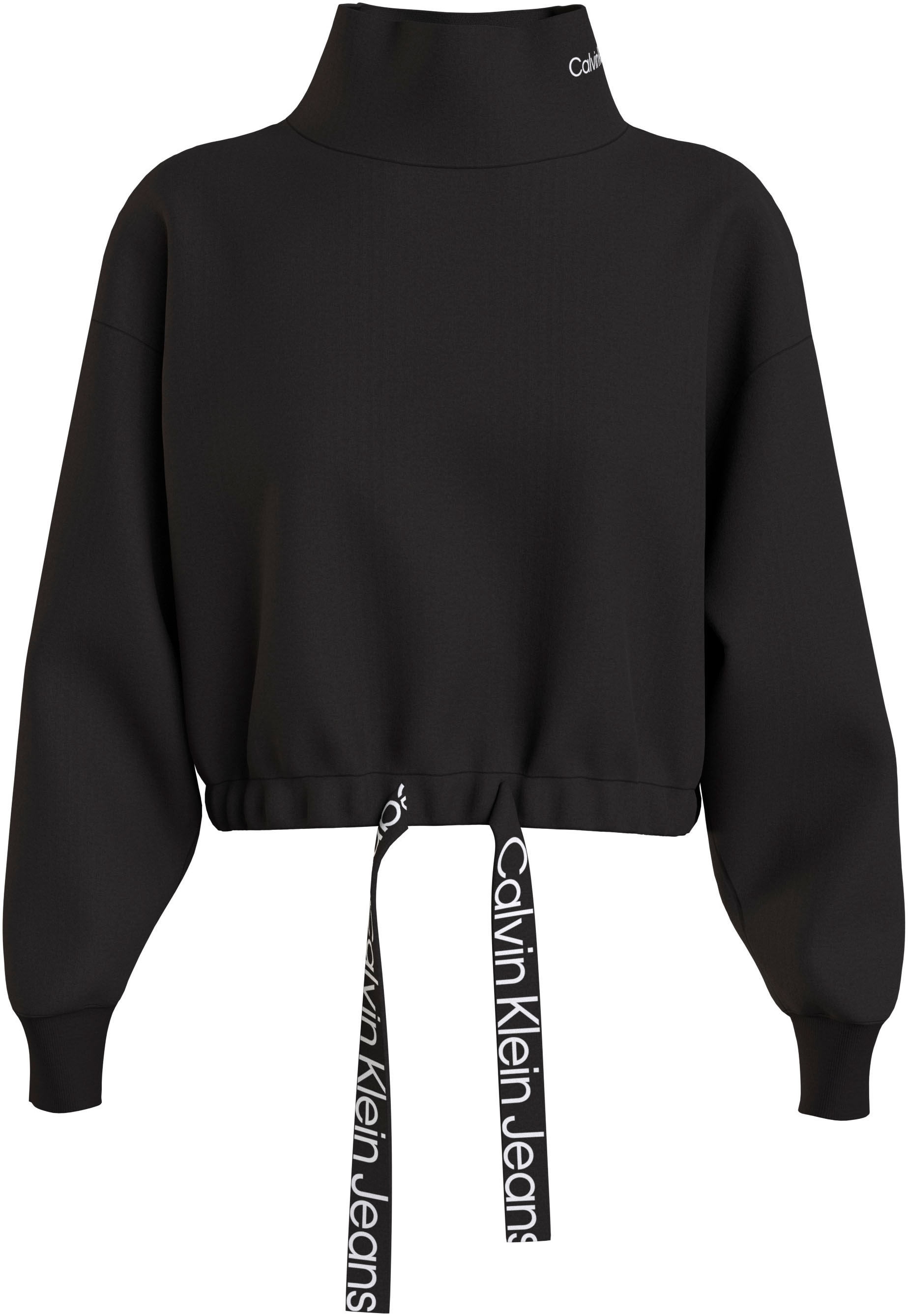 Calvin Klein Jeans Sweatshirt »WAIST DRAWCORD ROLLNECK« online kaufen | BAUR
