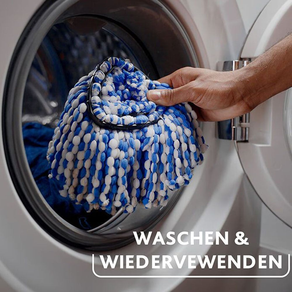 Vileda Bodenwischer-Set »Vileda H2PrO Spin Mop System«, (Set, 3 St.), Sauberes Wasser bei jedem Ausspülen