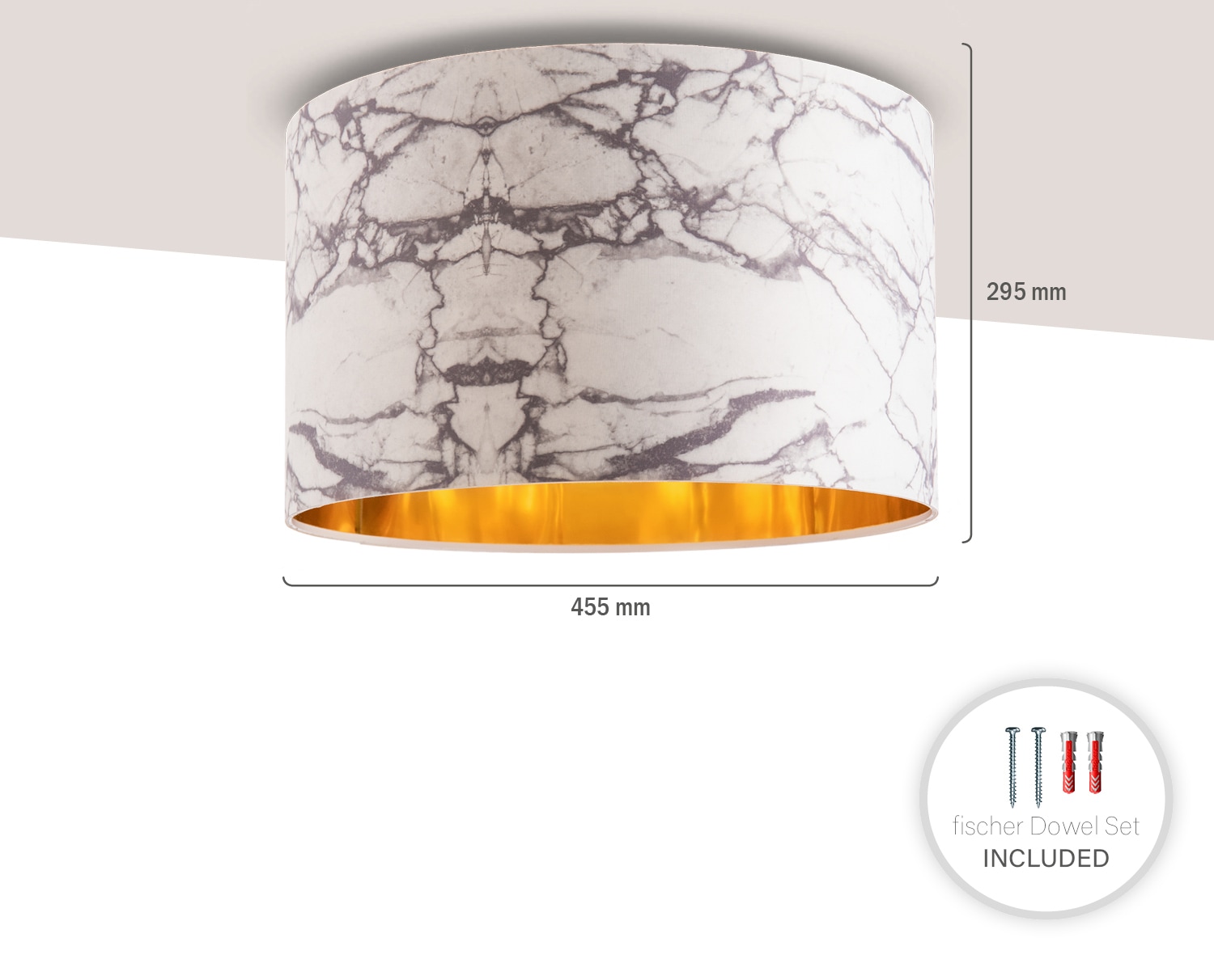 Paco Home Deckenleuchte »Kraft 525«, 1 flammig, Leuchtmittel E27 | ohne Leuchtmittel, Deckenlampe Wohnzimmer Hängelampe Esszimmer Marmor Weiß E27