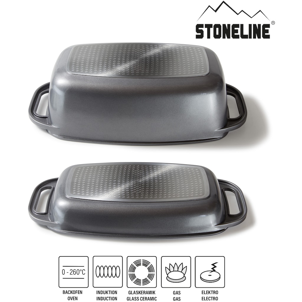 STONELINE Bräter, Aluminiumguss, (1 tlg.), mit Alugussdeckel, Induktion