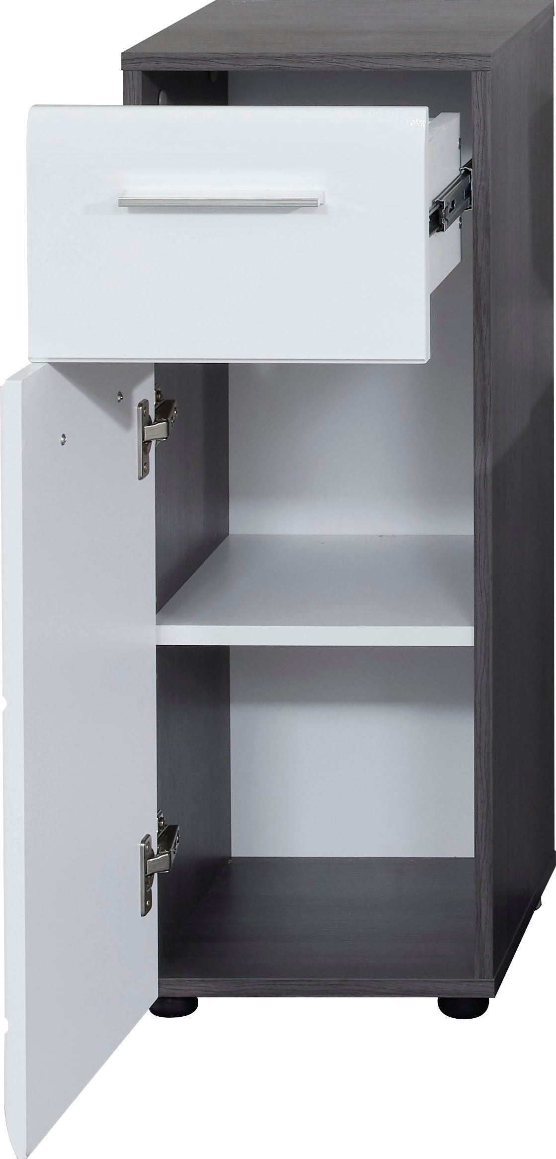 welltime Unterschrank »Sovana« Badkommode mit Hochglanzfront und 1 Schublade - (B/T/H) 30/31/80 cm
