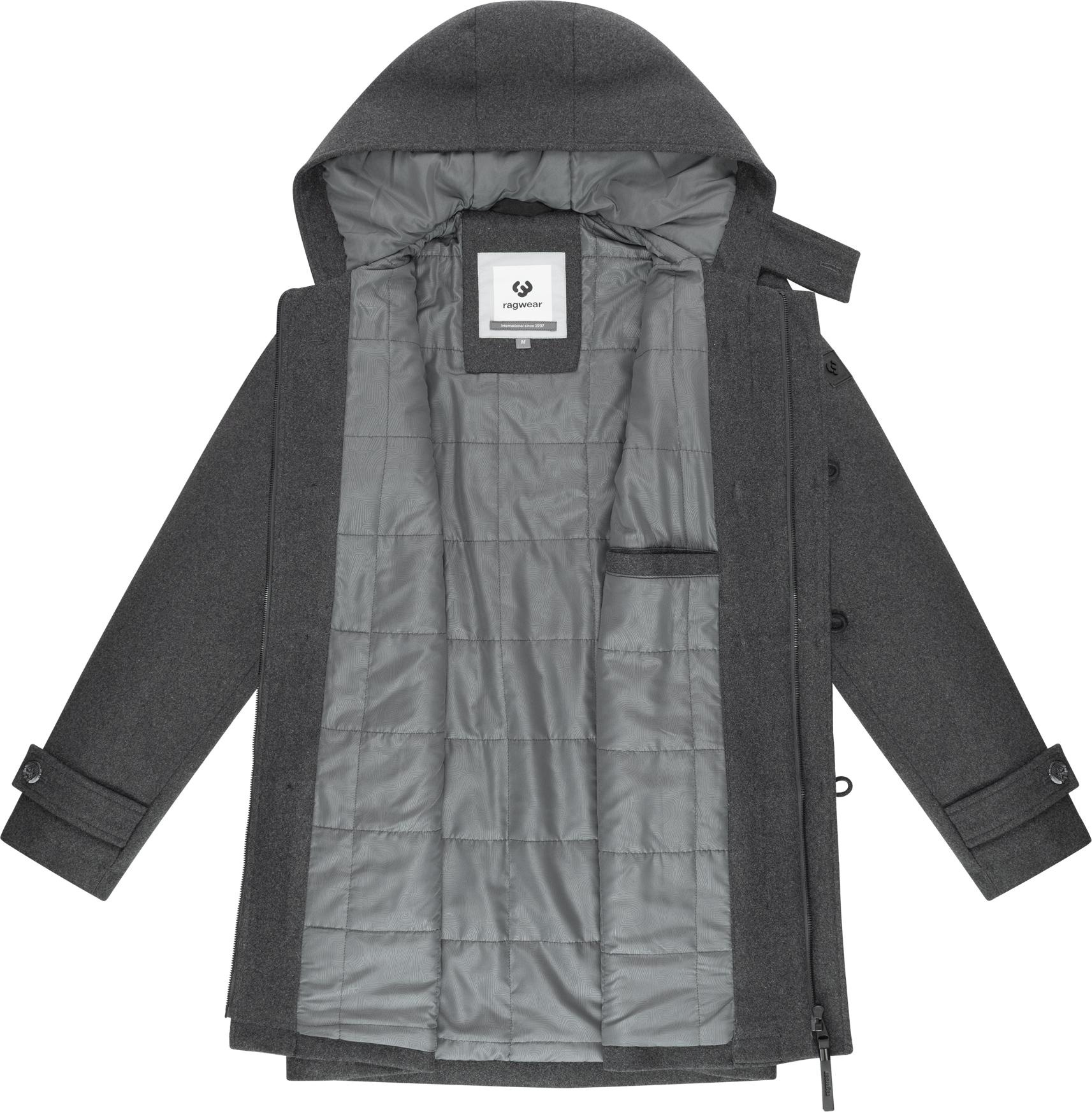 Ragwear Dufflecoat »Duffie YOUMODO«, Funktionaler Herren Fleece-Mantel