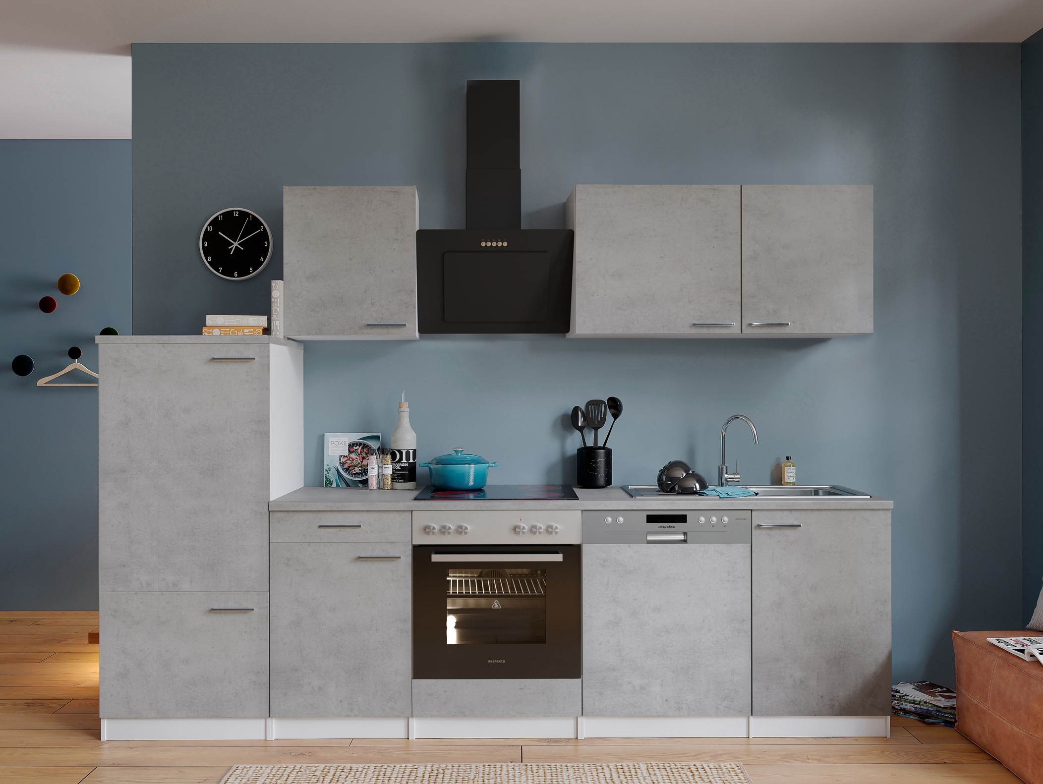 MESANA Küchenzeile "Malia", Breite 280 cm, 85 cm Arbeitshöhe, in exklusiver günstig online kaufen
