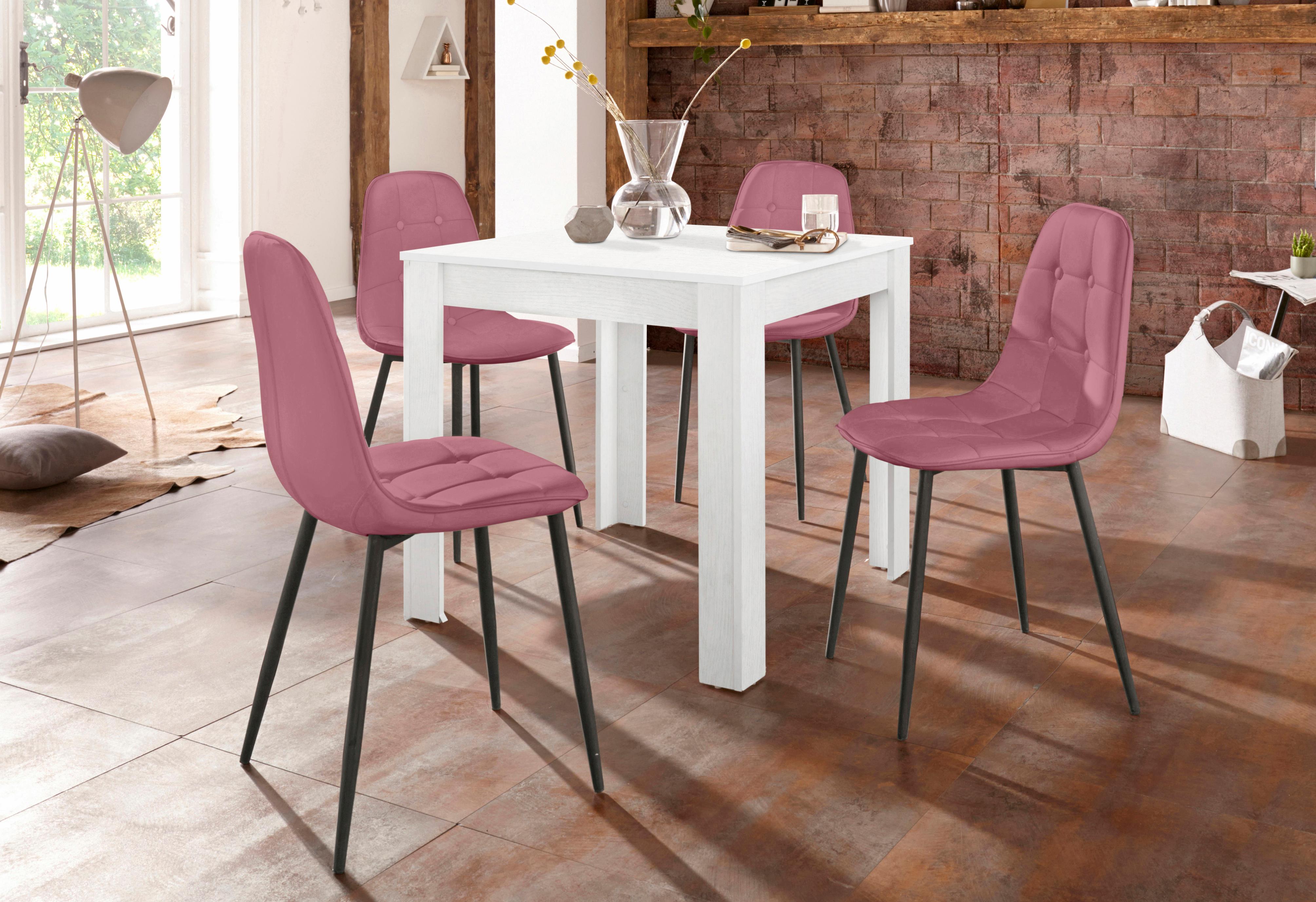 OTTO home Essgruppe Set, 5 Stk. tlg. mit Esstisch 80 cm breit
