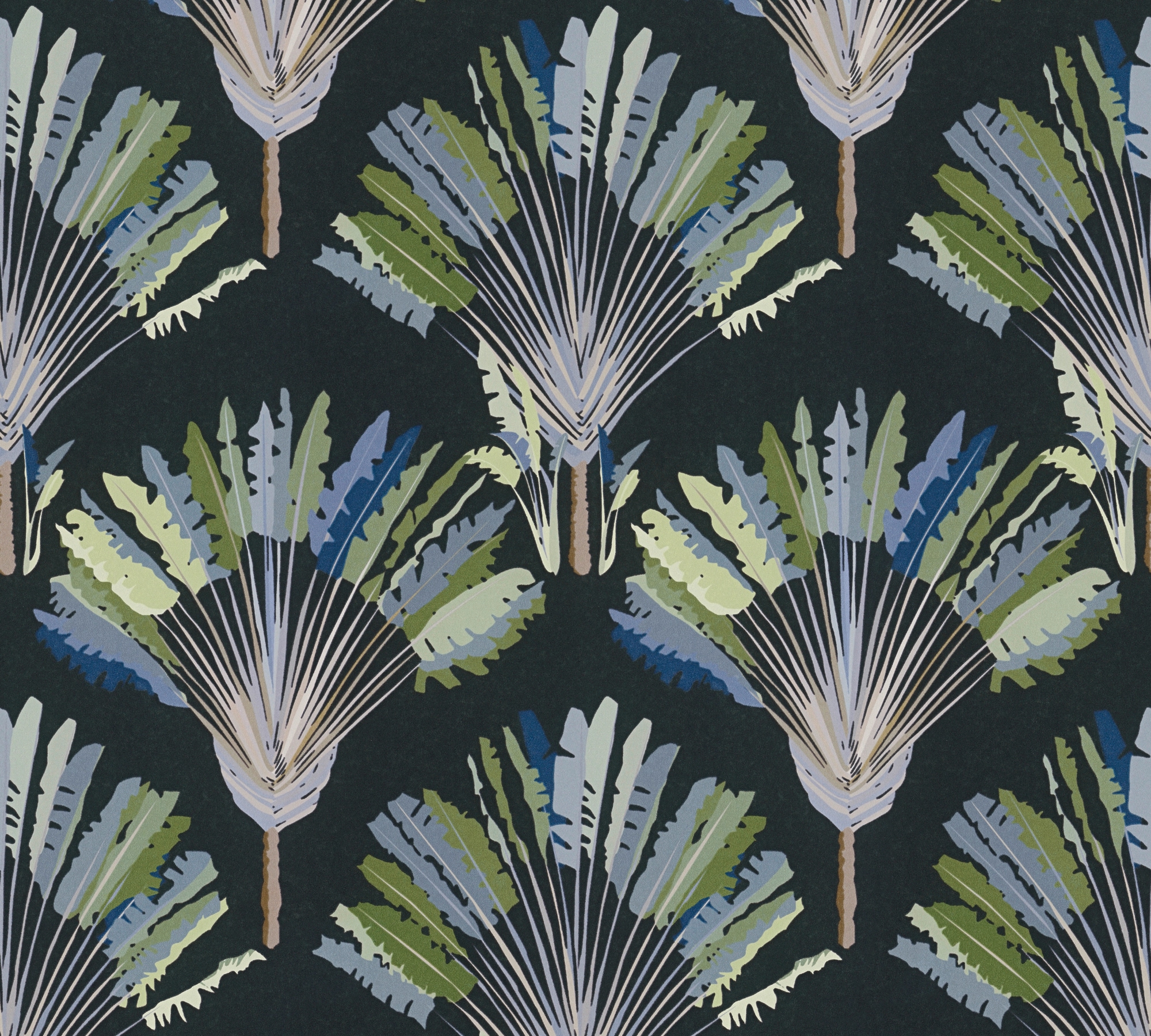 Architects Paper Vliestapete "Jungle Chic" botanisch floral tropisch glatt Palmentapete Tapete Dschungel Federn Tapeten Wohnzimmer Schlafzimmer