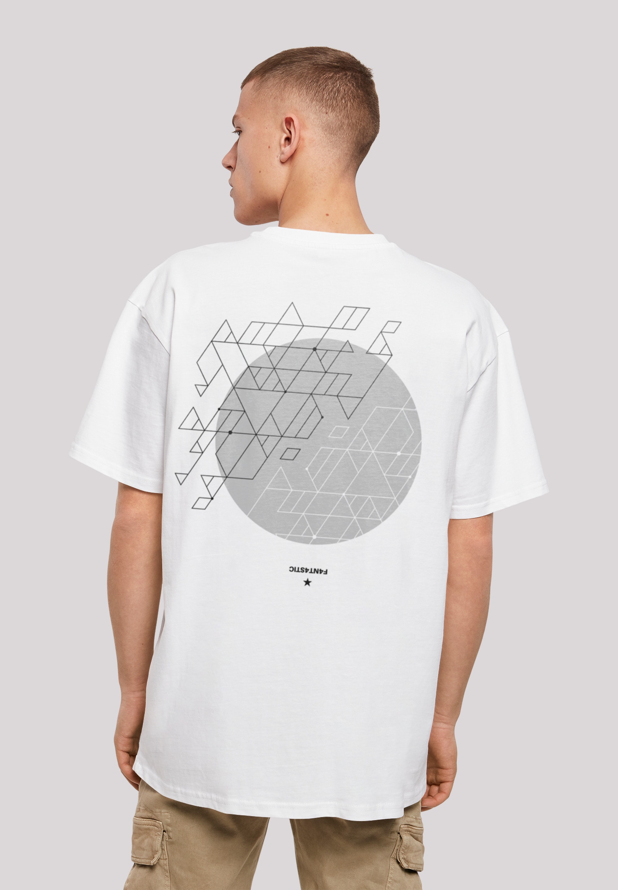 F4NT4STIC T-Shirt »Geometric Grau«, Print