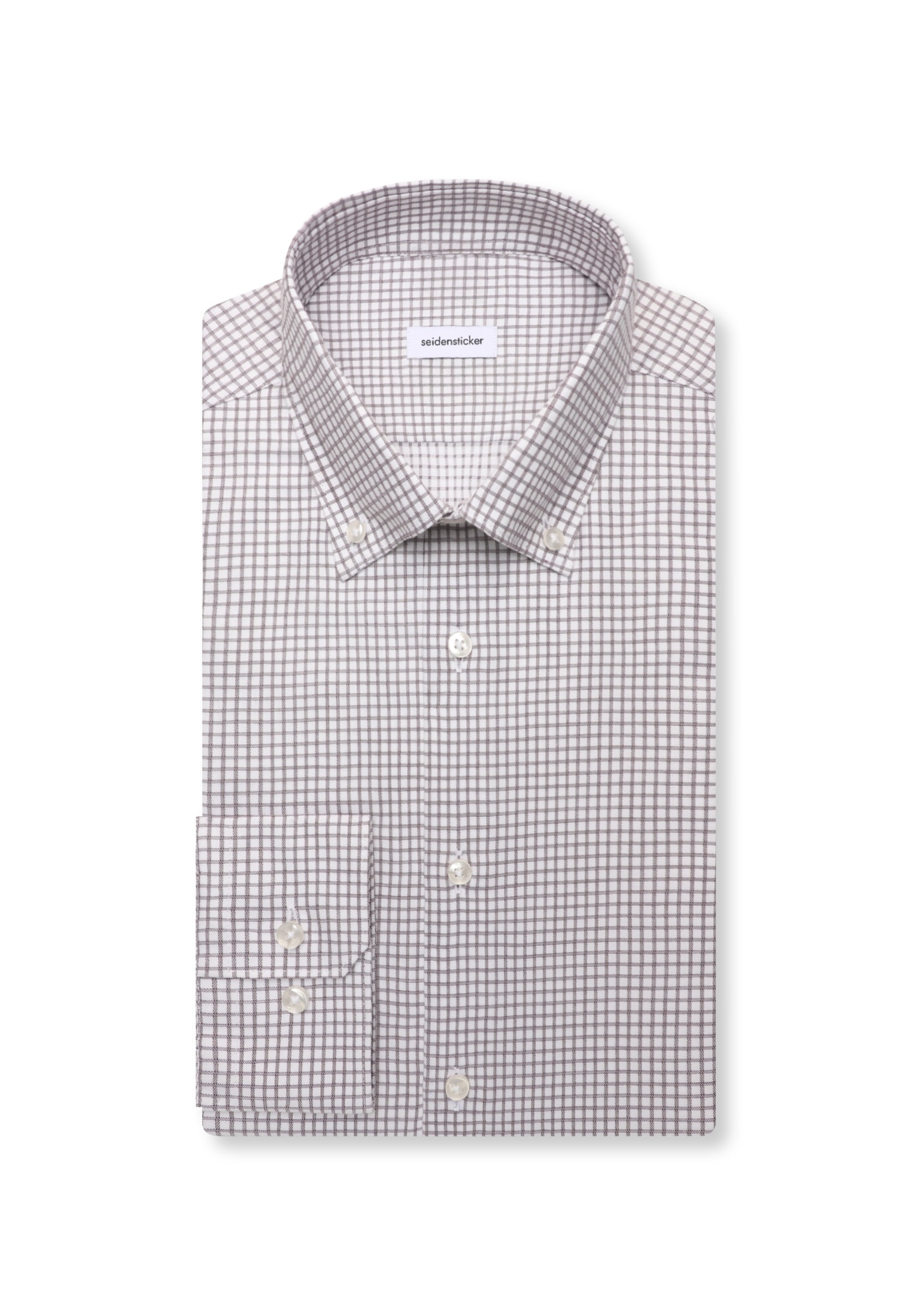 seidensticker Businesshemd »Schwarze Rose« Slim 1/1 Button-Down-Kragen Karo