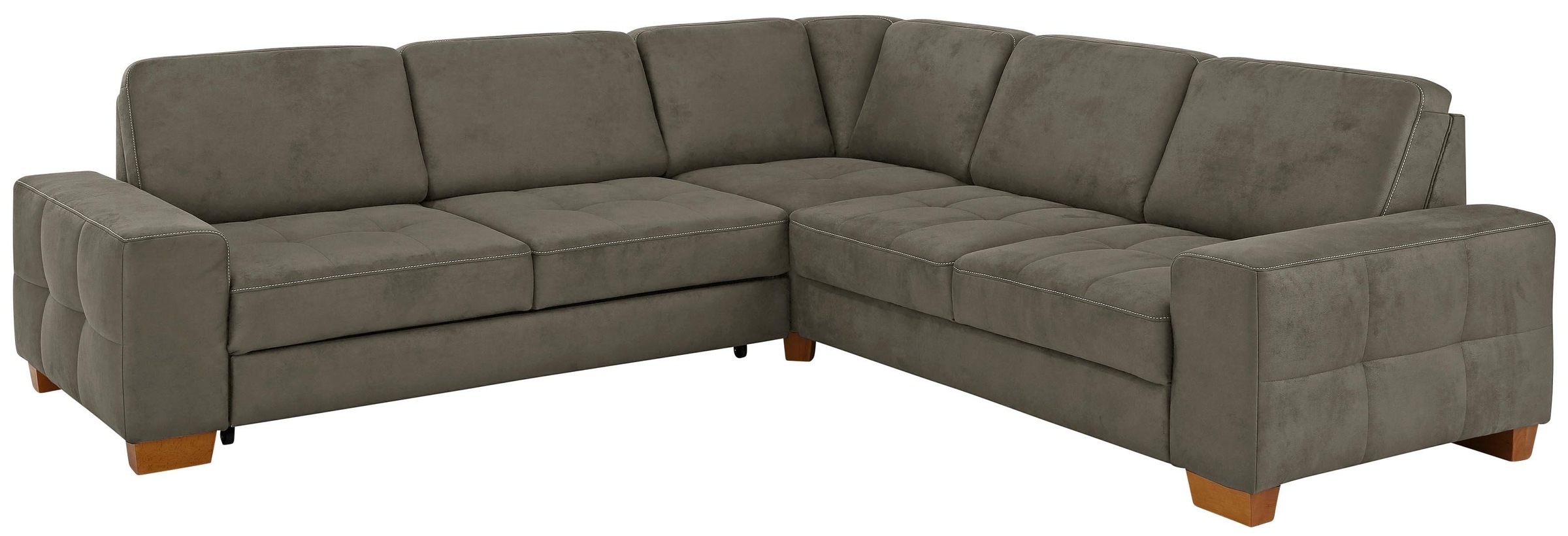 OTTO home Ecksofa "Puccini L-Form" mit Federkern, Sitztiefenverstellung, Kontrastnaht