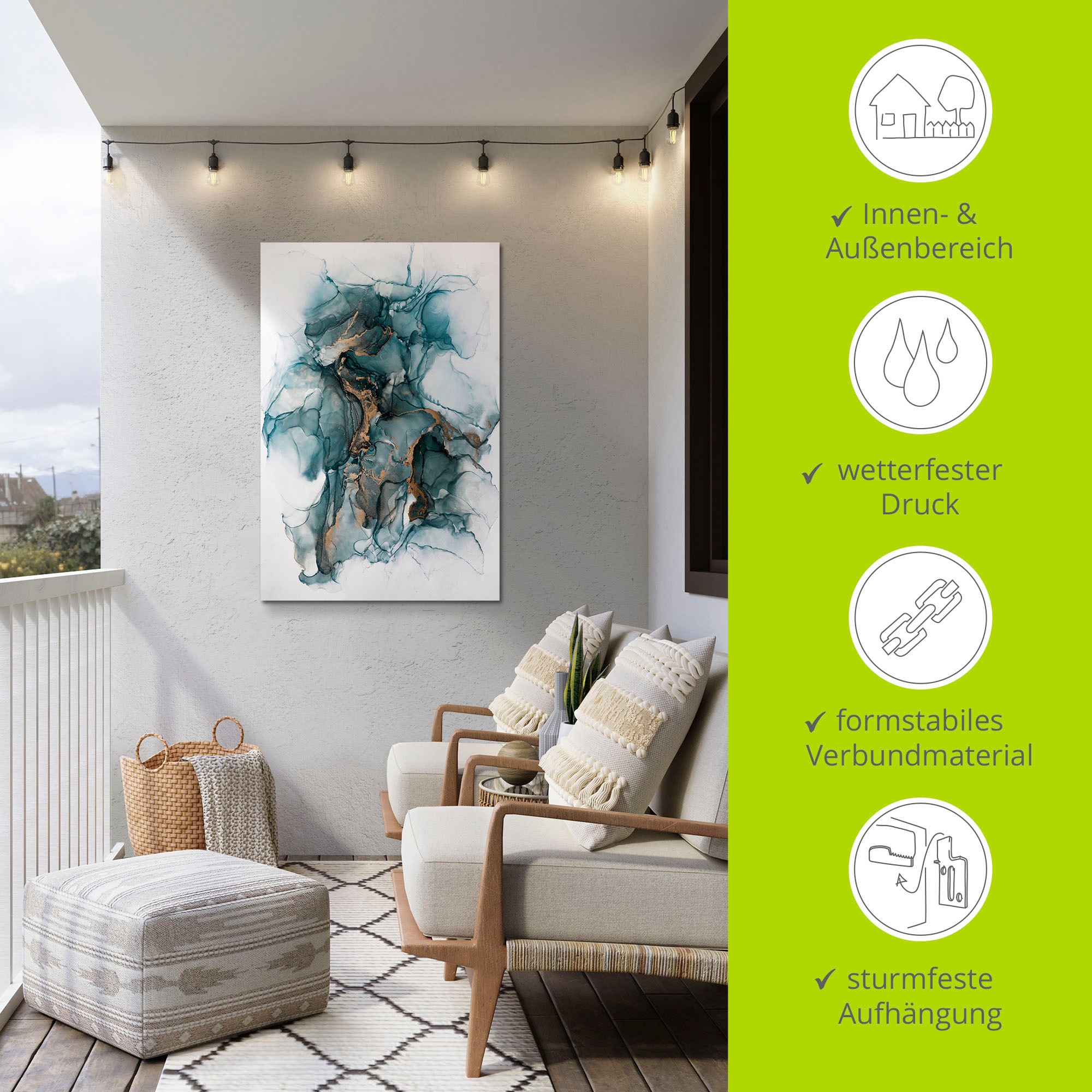 Artland Wandbild »Samurai«, Gegenstandslos, (1 St.), als Alubild, Outdoorbild, Leinwandbild in verschied. Größen