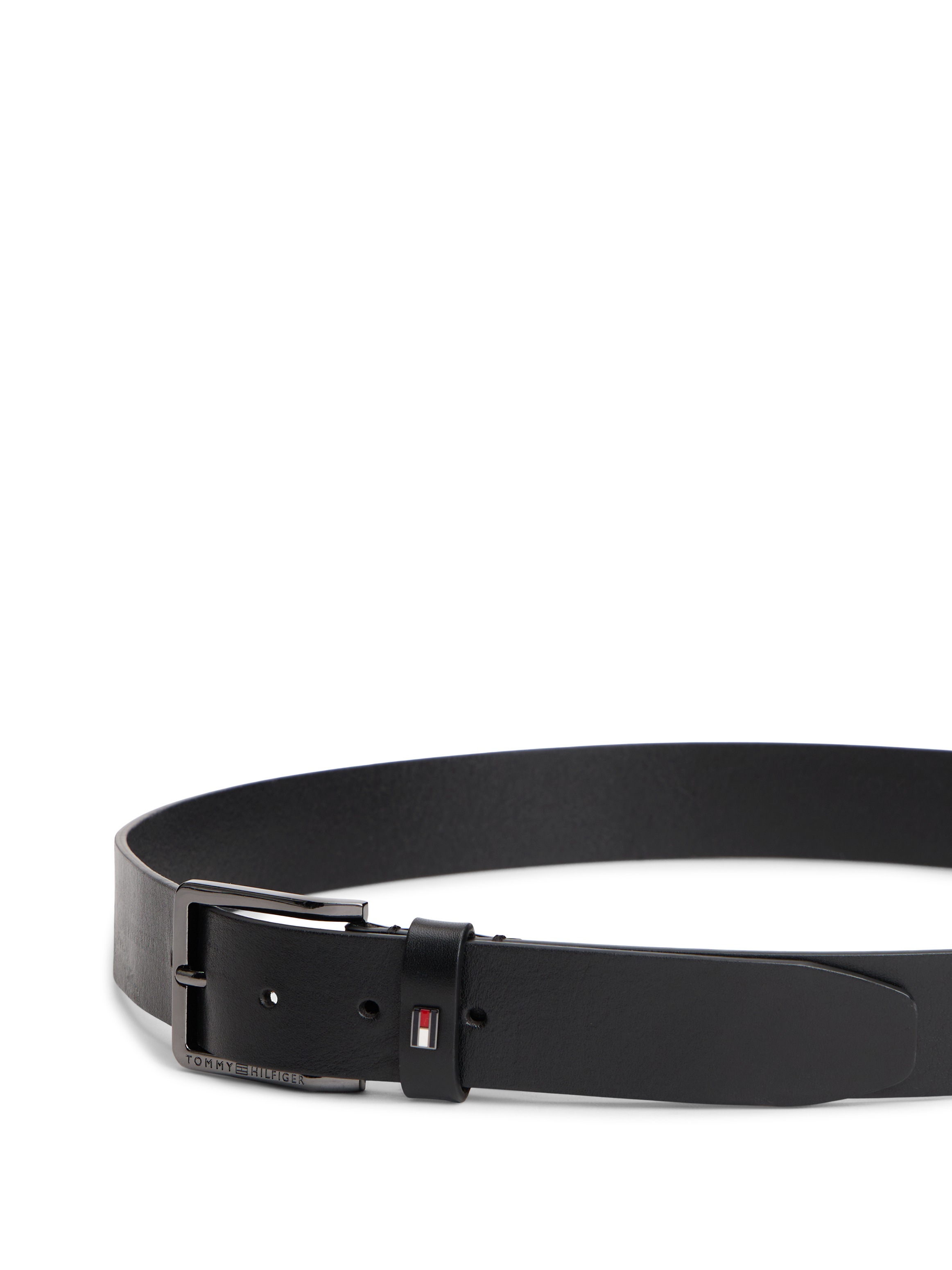 Thumbnail - Tommy Hilfiger Ledergürtel "OLIVIER 3,5 cm breit" mit Flag aus Emaille, Breite: 3,5cm