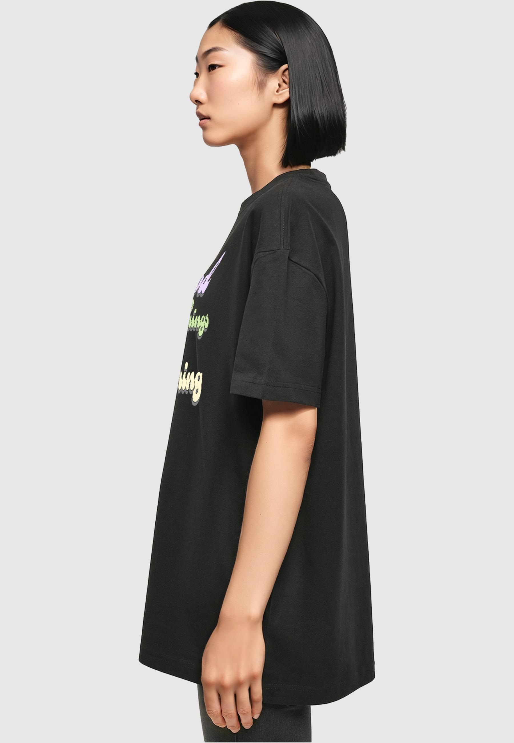 Merchcode T-Shirt »Merchcode Damen Ladies Good Things Oversized Boyfriend Tee«, (1 tlg.)