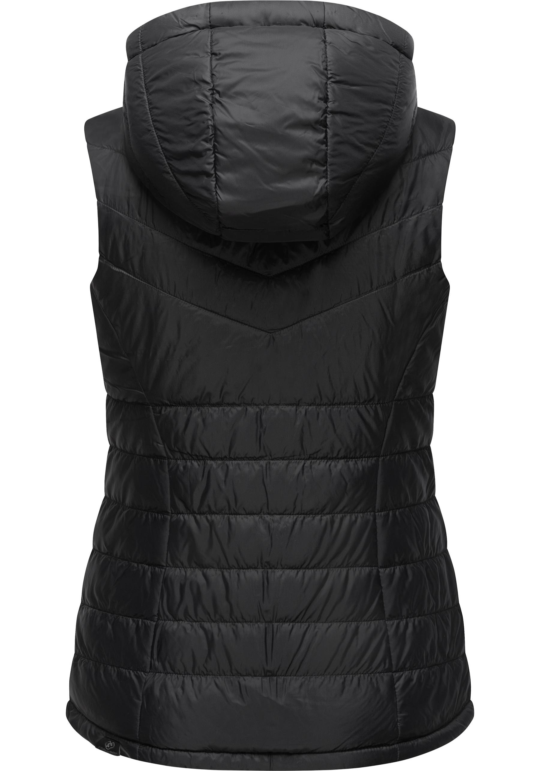 Ragwear Steppweste »Lucinda Vest«, Weich gefütterte Damen-Weste mit Kapuze