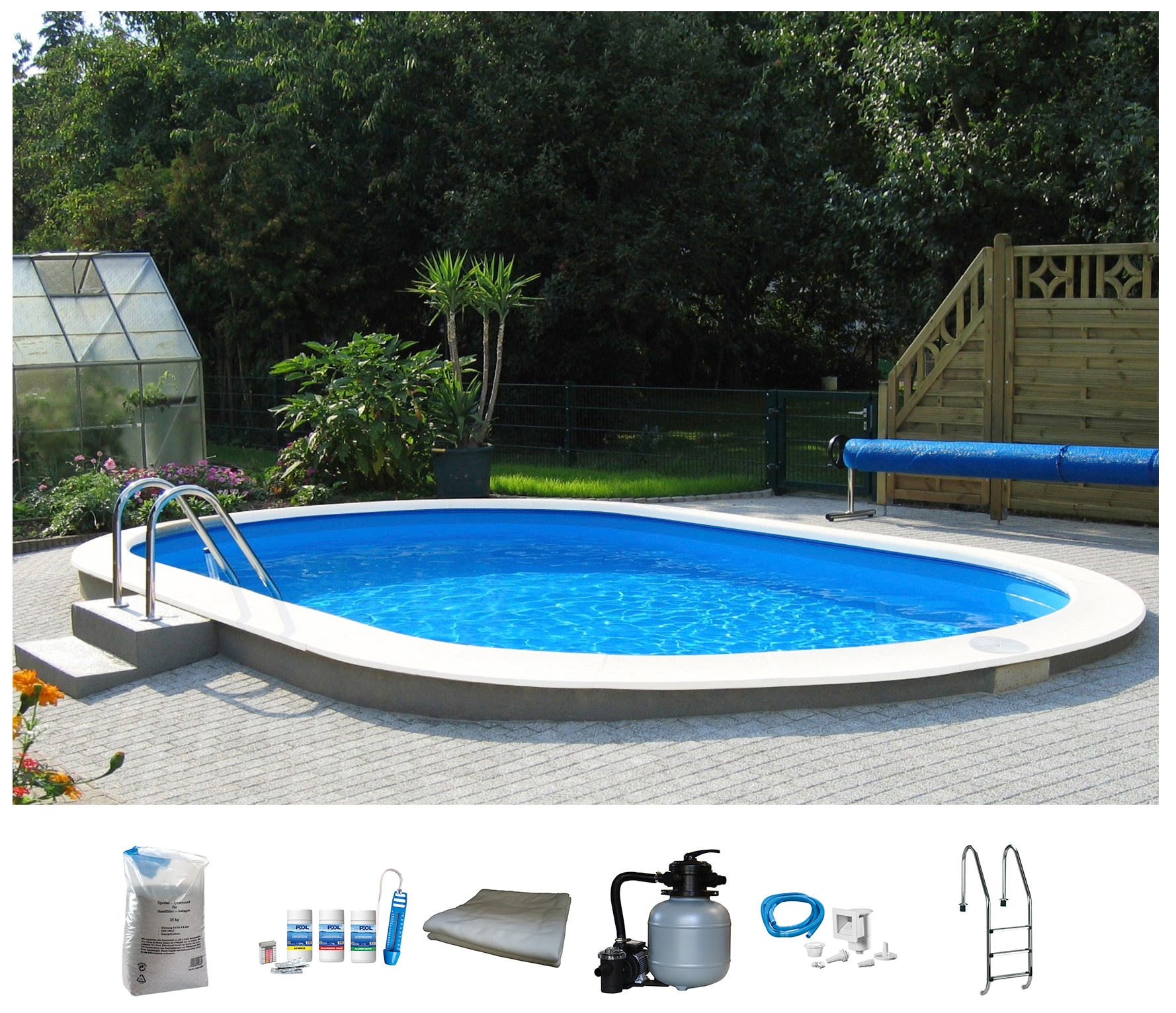 my POOL BWT Ovalpool "PREMIUM mit blauer Innenfolie" Höhe 120 cm, in versch günstig online kaufen