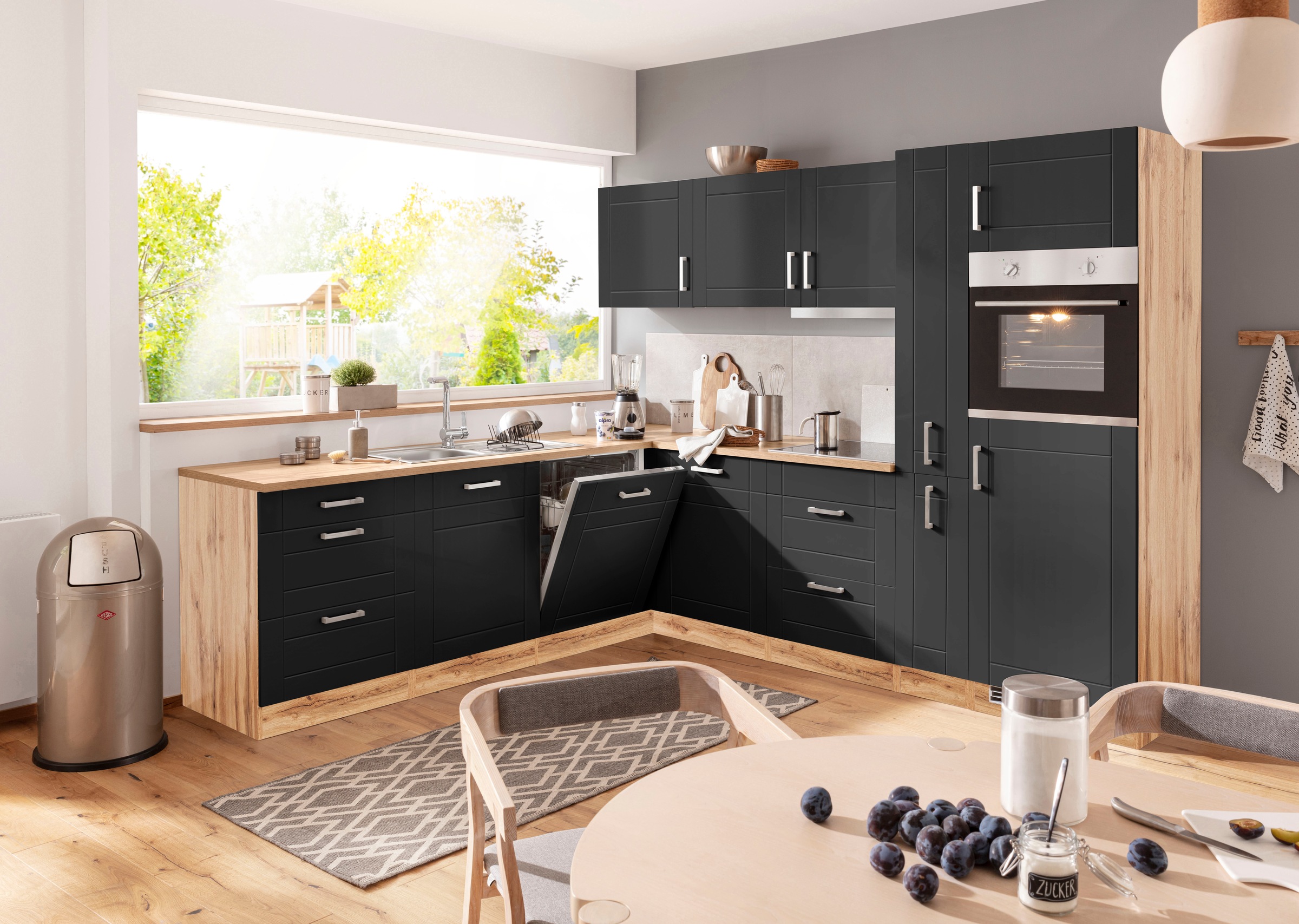 KOCHSTATION Winkelküche »KS-Tinnum«, mit E-Geräten, Stellbreite 240/270 cm