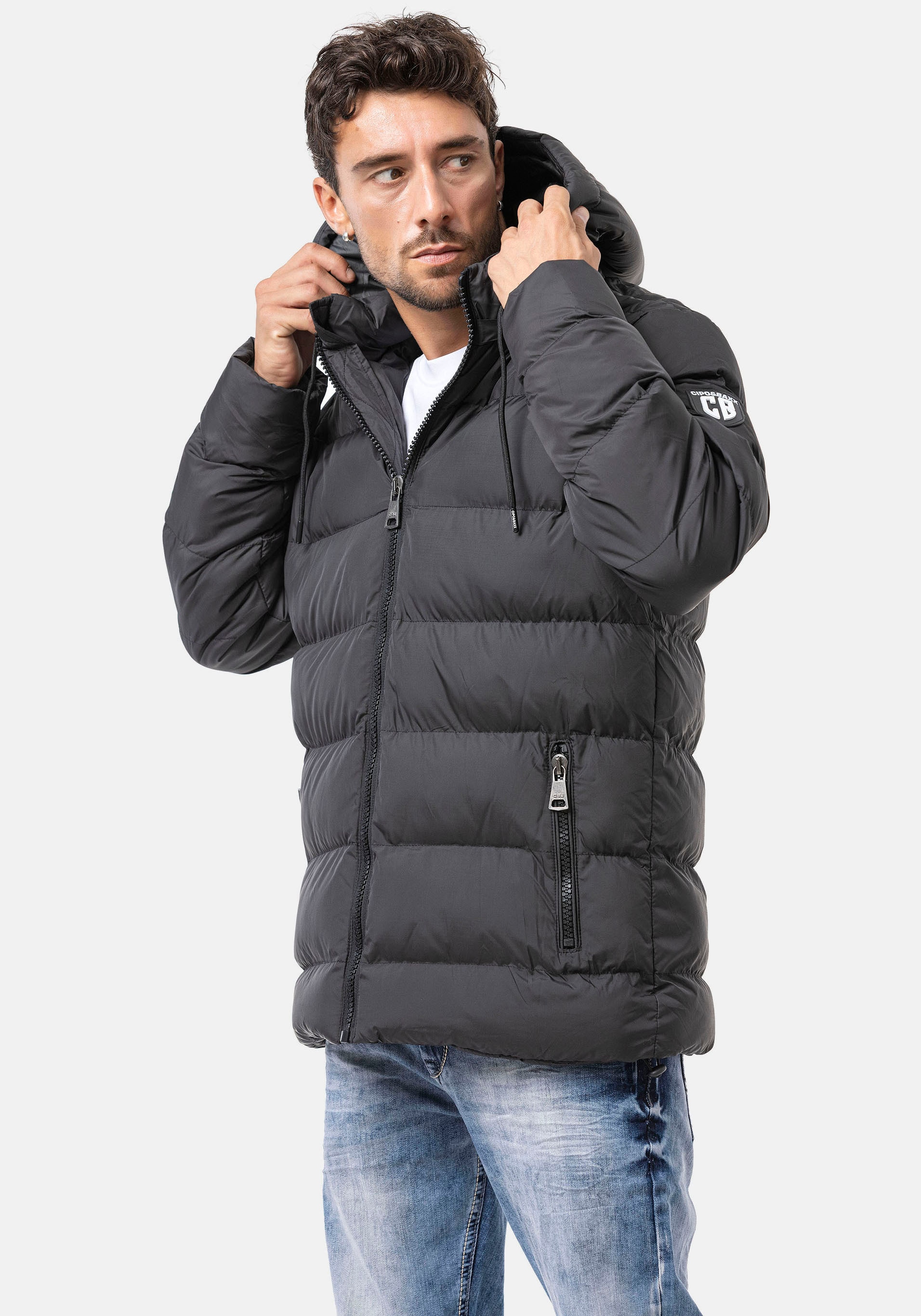 Cipo & Baxx Steppjacke mit Kapuze