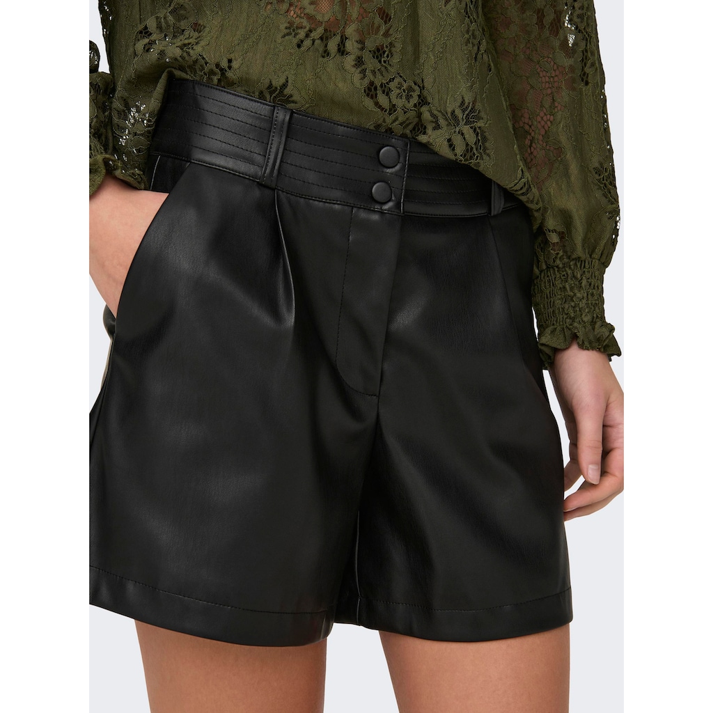 ONLY Shorts »ONLAMILIA HW FAUX LEATHER SHORTS PNT«