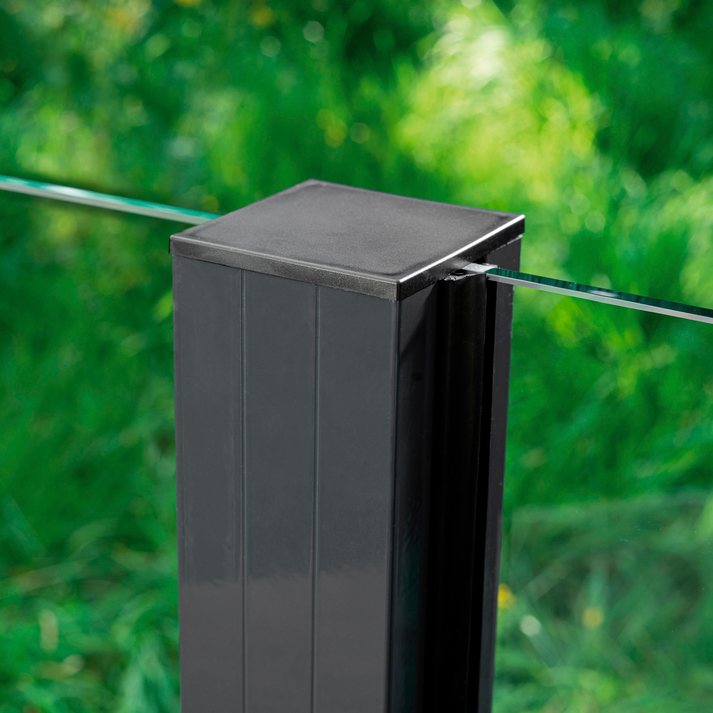 Thumbnail - STAKET PRO Zaun Glaszaun, Gesamtlänge: 3,284 m, 4 Pfosten