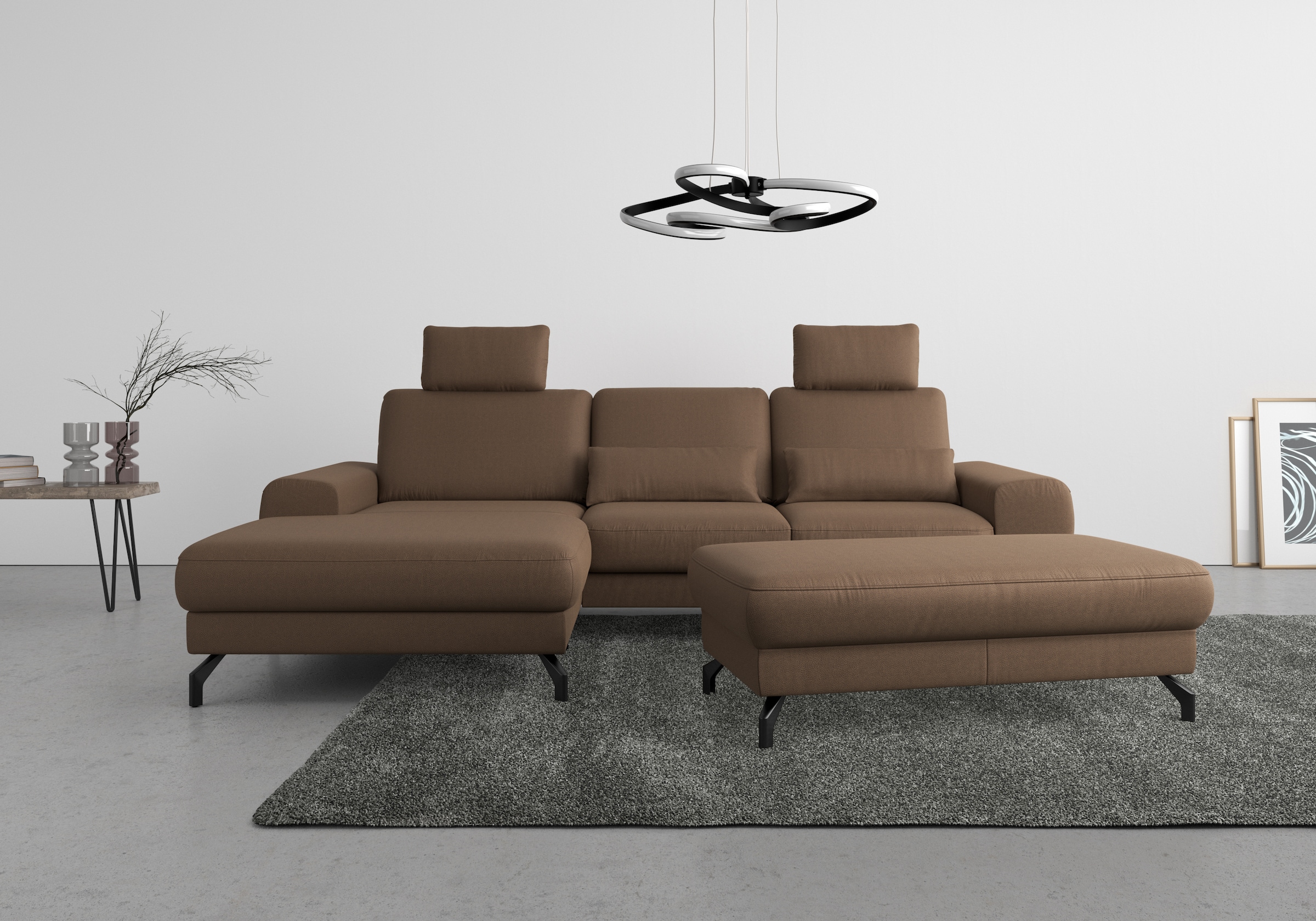 sit&more Ecksofa "Cinturo L-Form", inklusive Sitztiefenverstellung und Fede günstig online kaufen