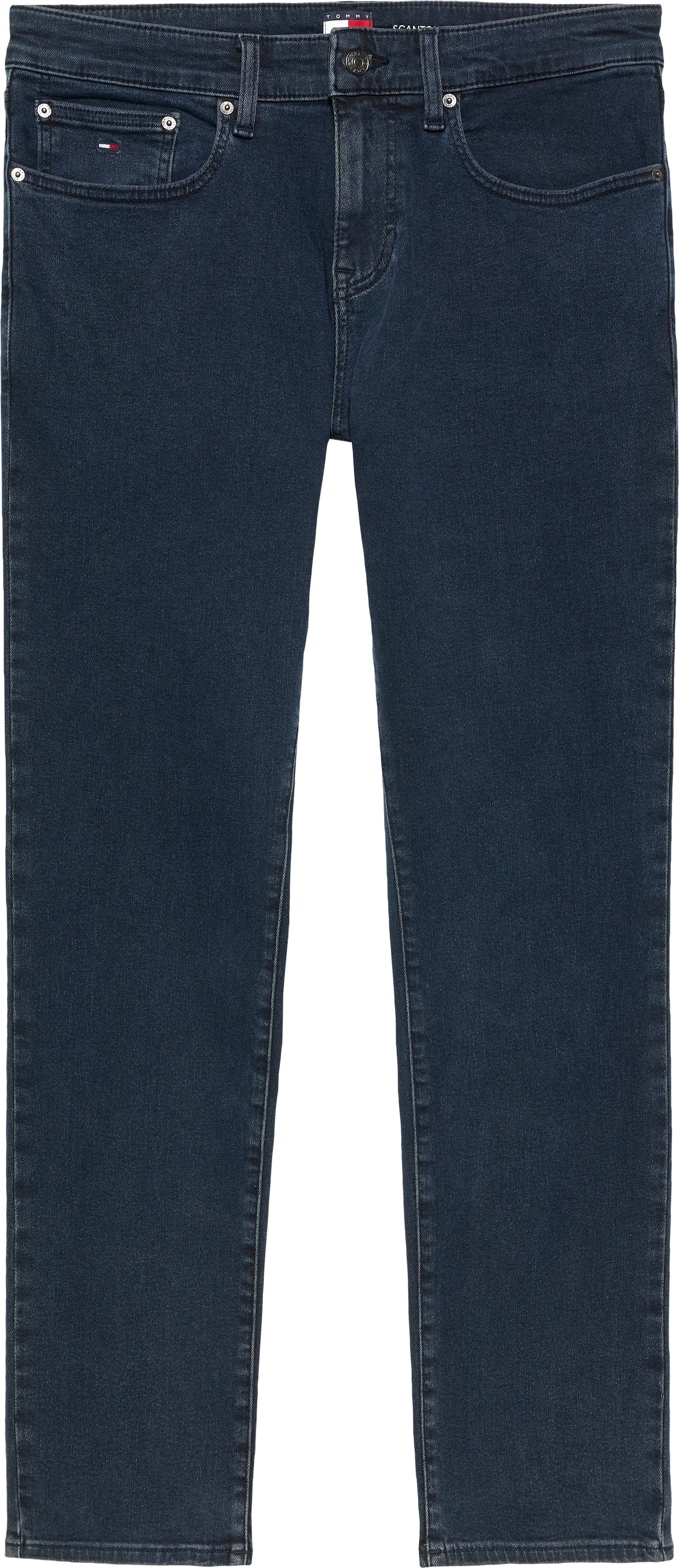 Tommy Jeans Gerade Jeans »SCANTON SLIM BI0234«, Mit Markenlabel aus Leder hinten
